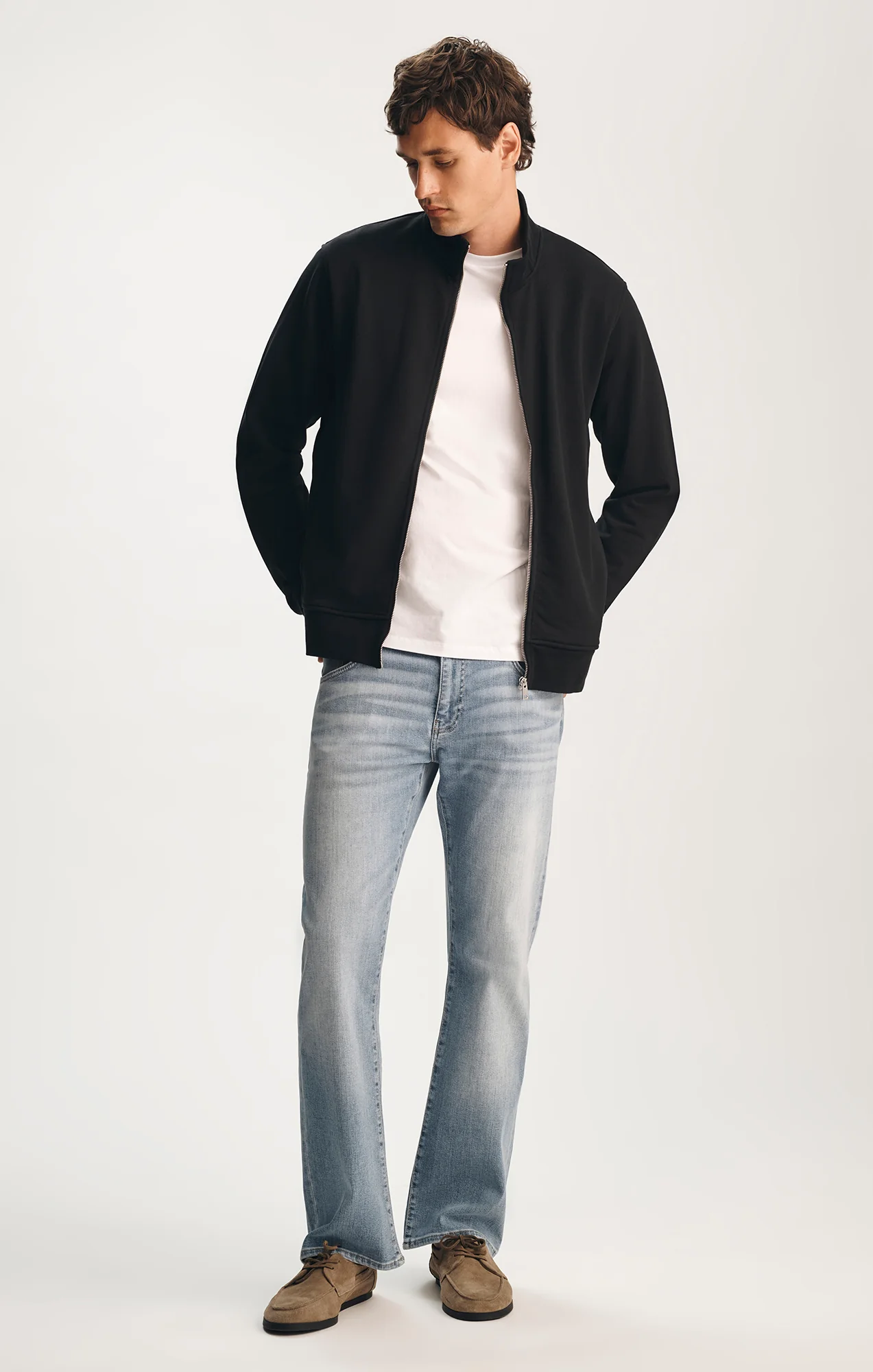 FULL ZIP SWEATSHIRT IN BLACK - Image 4