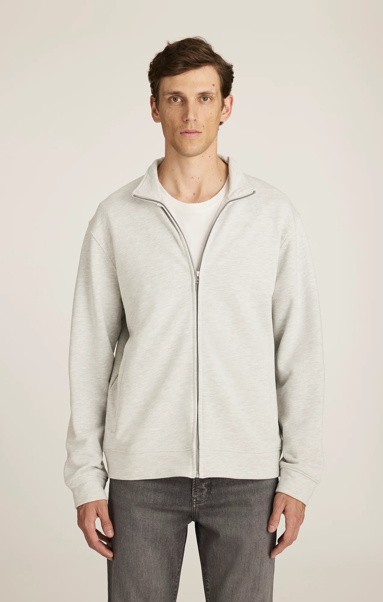 EDITION FULL ZIP SWEATSHIRT IN HEATHER GREY