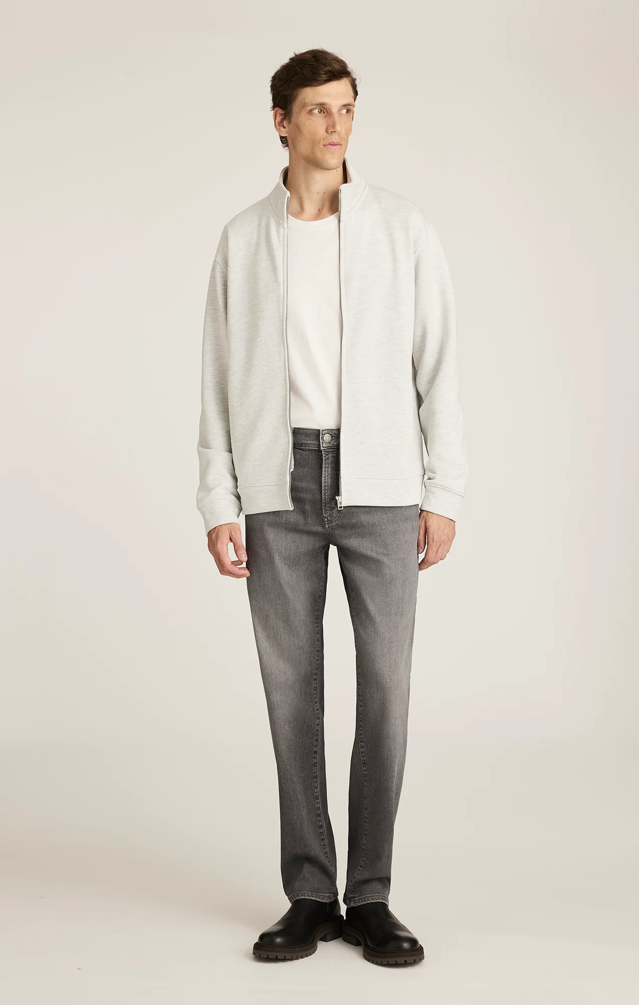 EDITION FULL ZIP SWEATSHIRT IN HEATHER GREY - Image 5