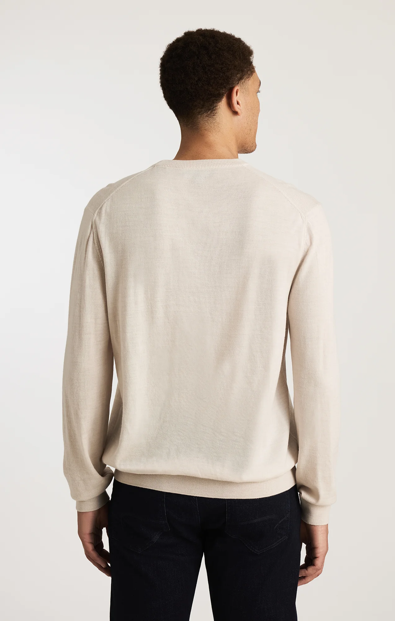 EDITION MERINO WOOL CREW NECK SWEATER IN BEIGE - Image 4