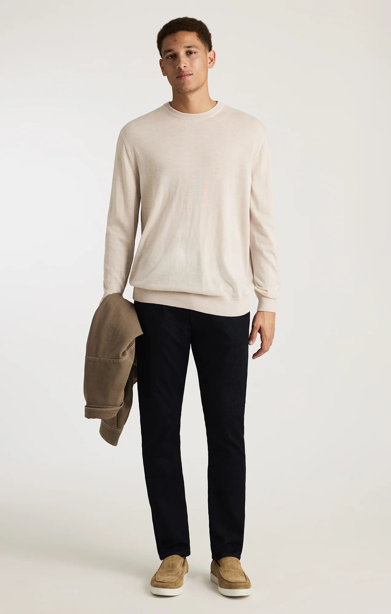 EDITION MERINO WOOL CREW NECK SWEATER IN BEIGE - Image 5