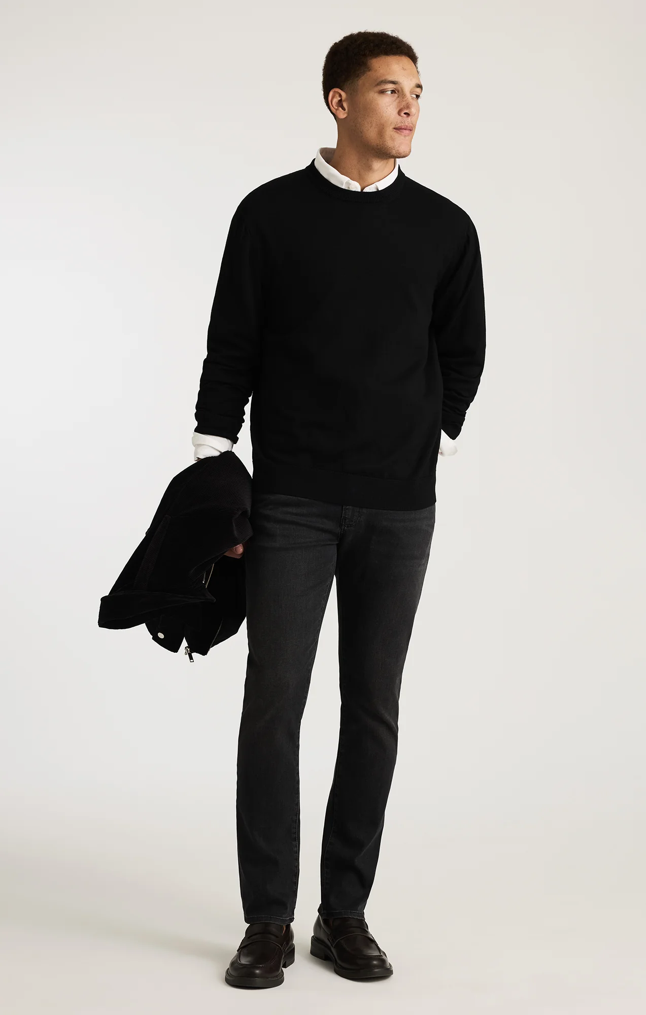 EDITION MERINO WOOL CREW NECK SWEATER IN BLACK - Image 5
