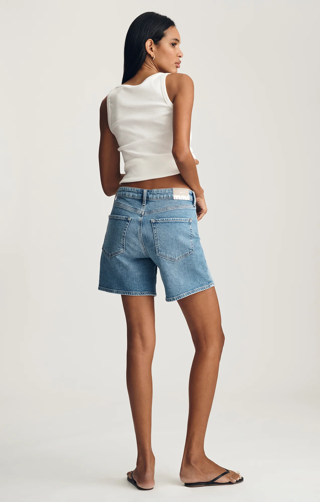 HEIDI LONG SHORTS IN LIGHT BRUSHED CLASSIC BLUE - Image 2