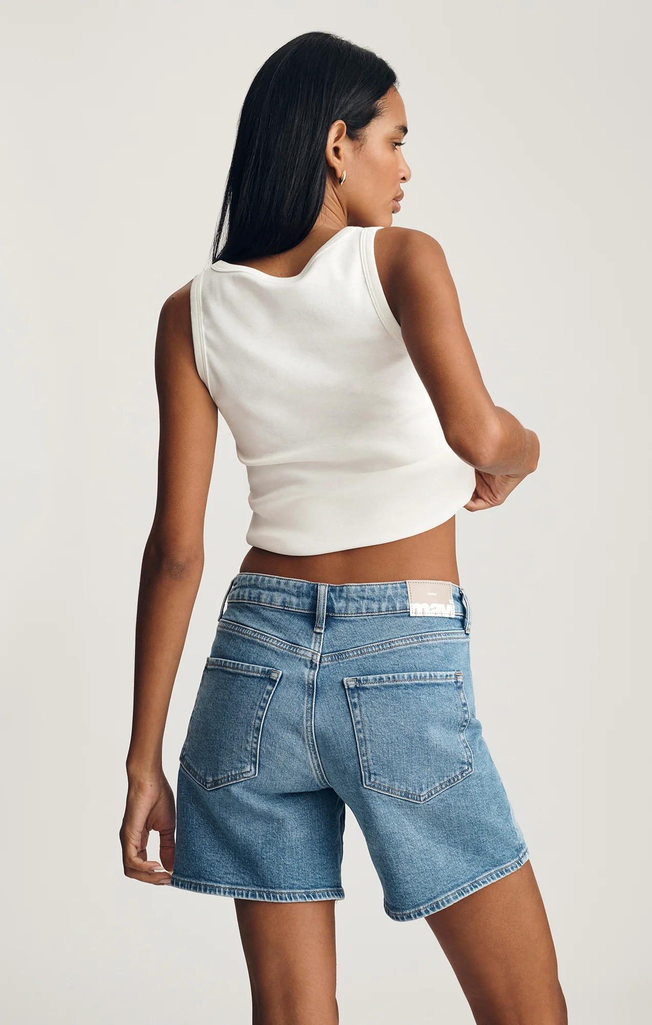 HEIDI LONG SHORTS IN LIGHT BRUSHED CLASSIC BLUE - Image 3