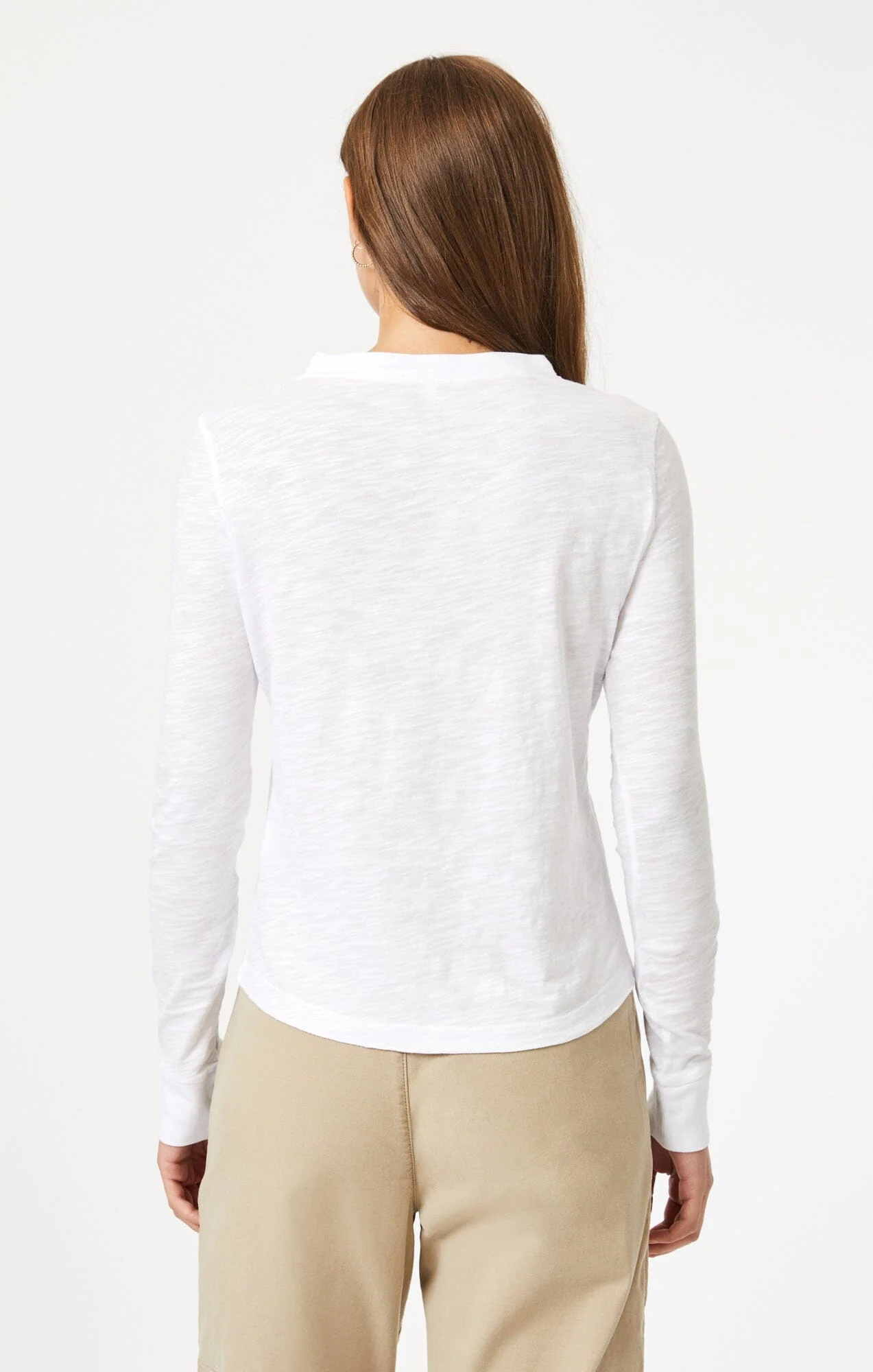 HENLEY T-SHIRT IN WHITE - Image 4