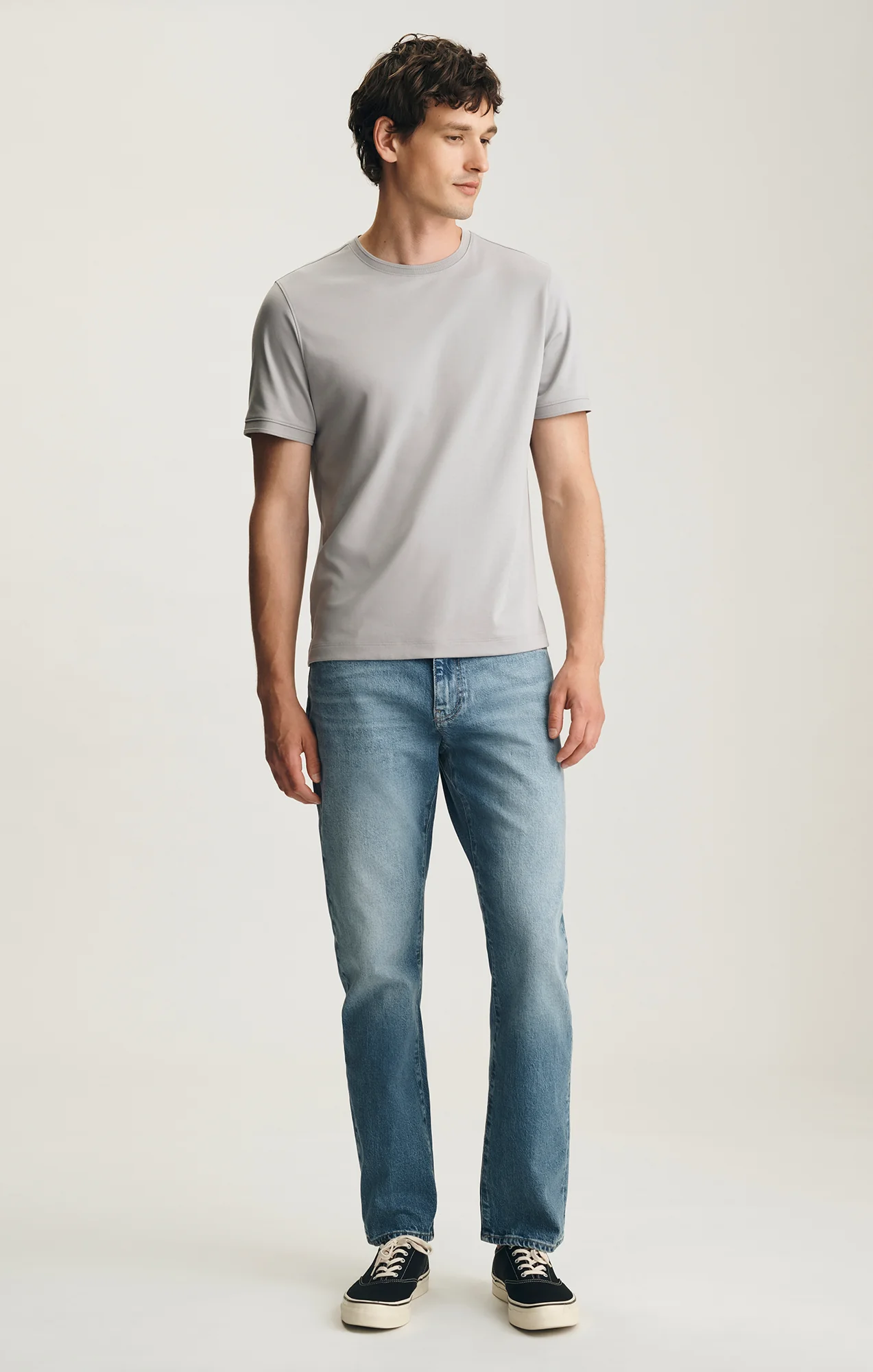 INTERLOCK CREW NECK T-SHIRT IN ALLOY - Image 2