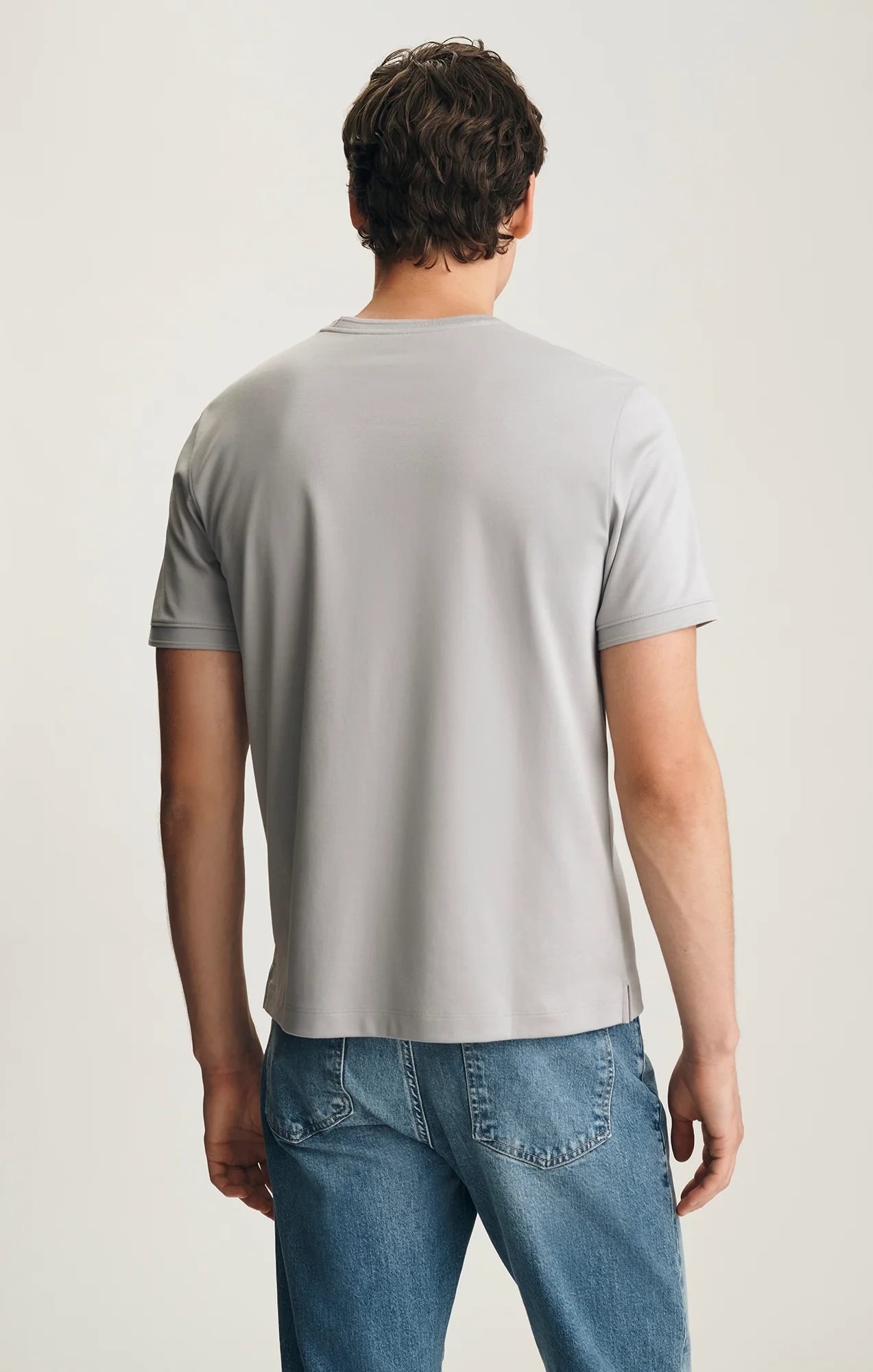 INTERLOCK CREW NECK T-SHIRT IN ALLOY - Image 4