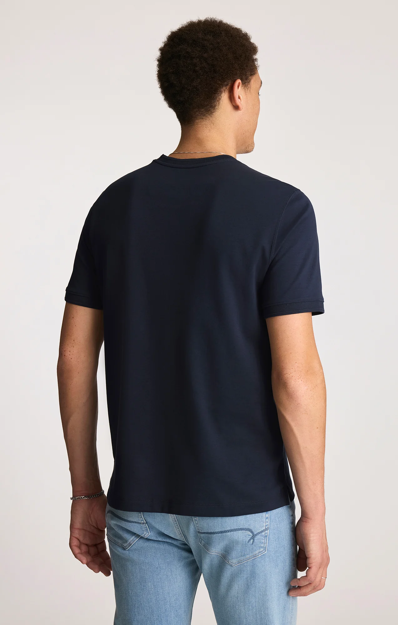 INTERLOCK CREW NECK T-SHIRT IN SKY CAPTAIN - Image 3