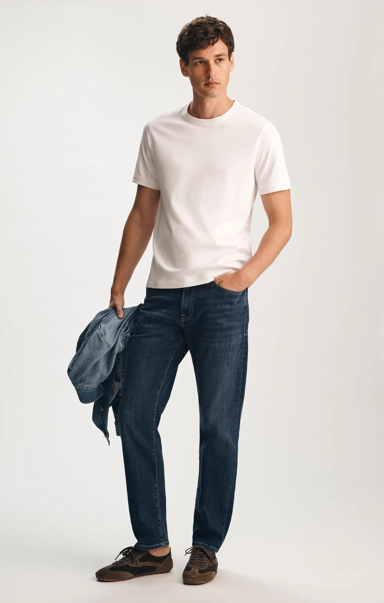 INTERLOCK CREW NECK T-SHIRT IN WHITE - Image 4