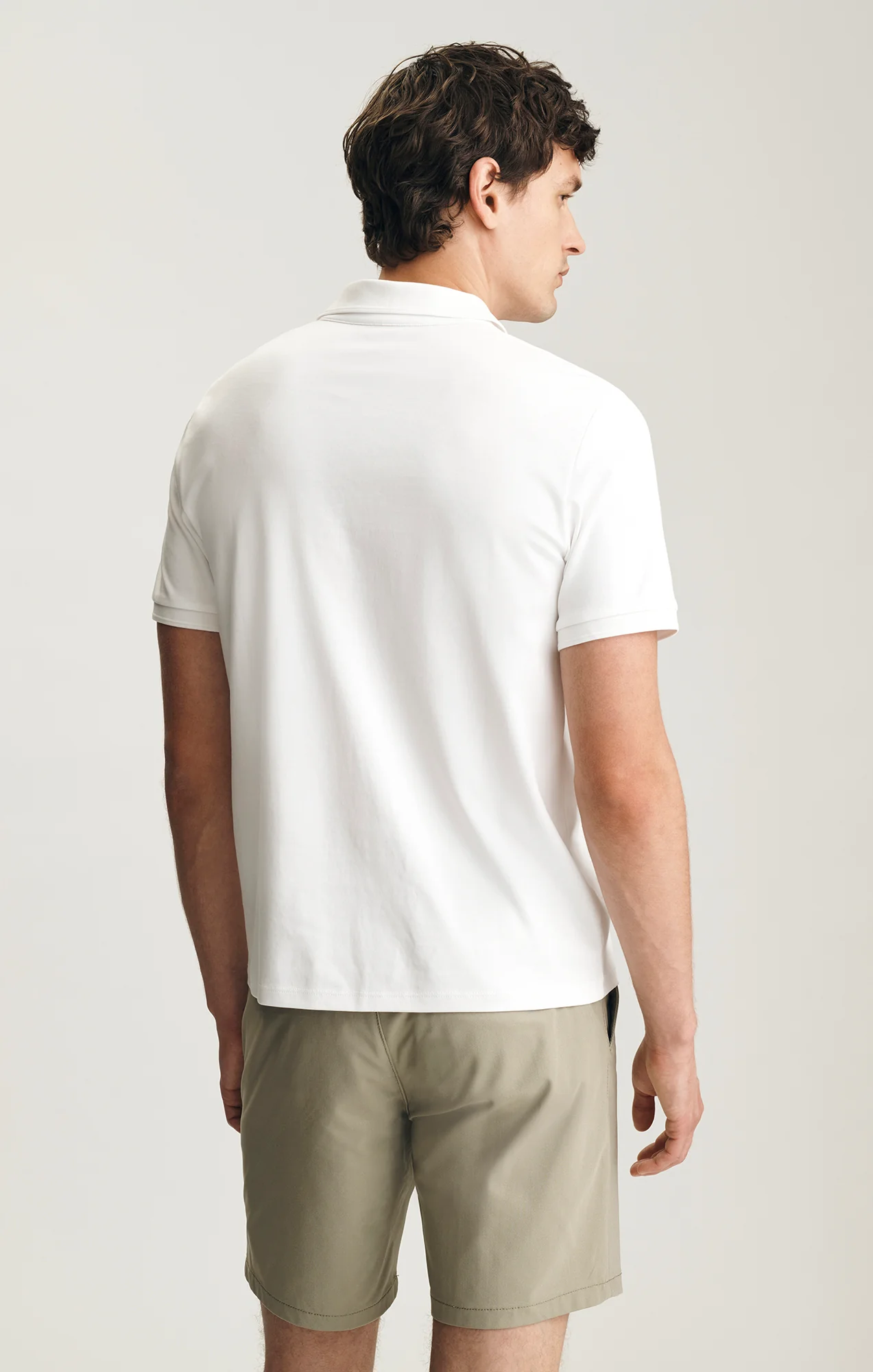 INTERLOCK POLO T-SHIRT IN WHITE - Image 2