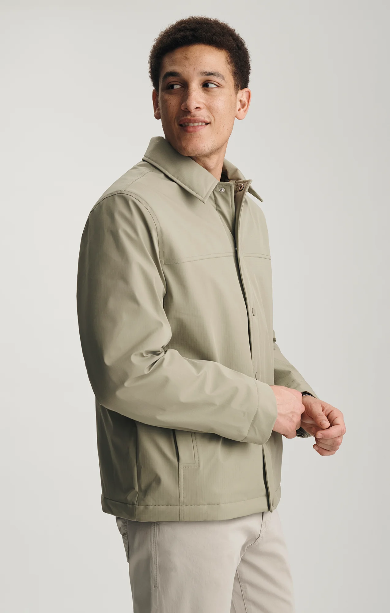 PADDED COACHES JACKET IN OVERLAND TREK - Image 3