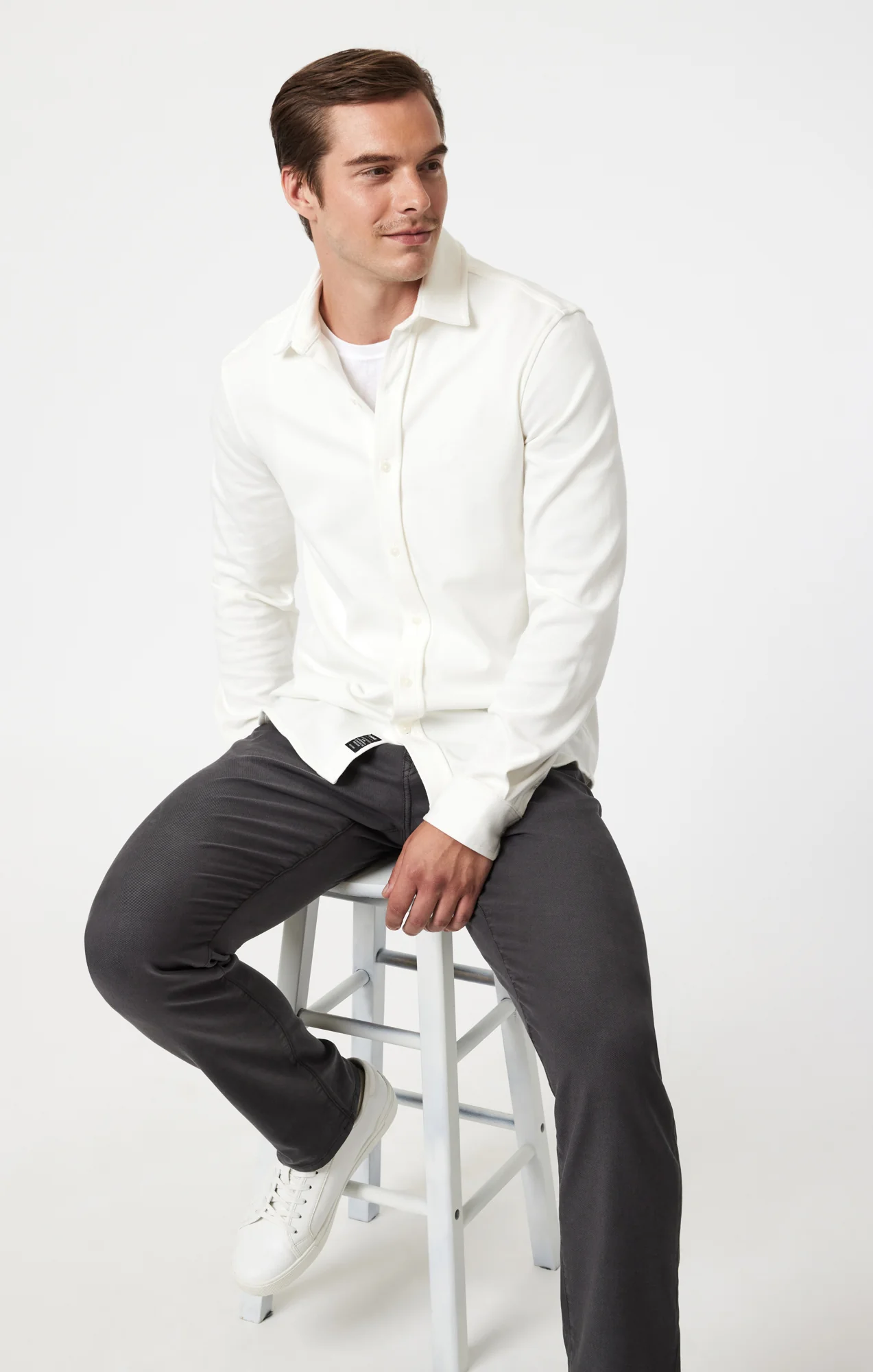 JAKE SLIM LEG IN ASH LUXE TWILL - Image 2