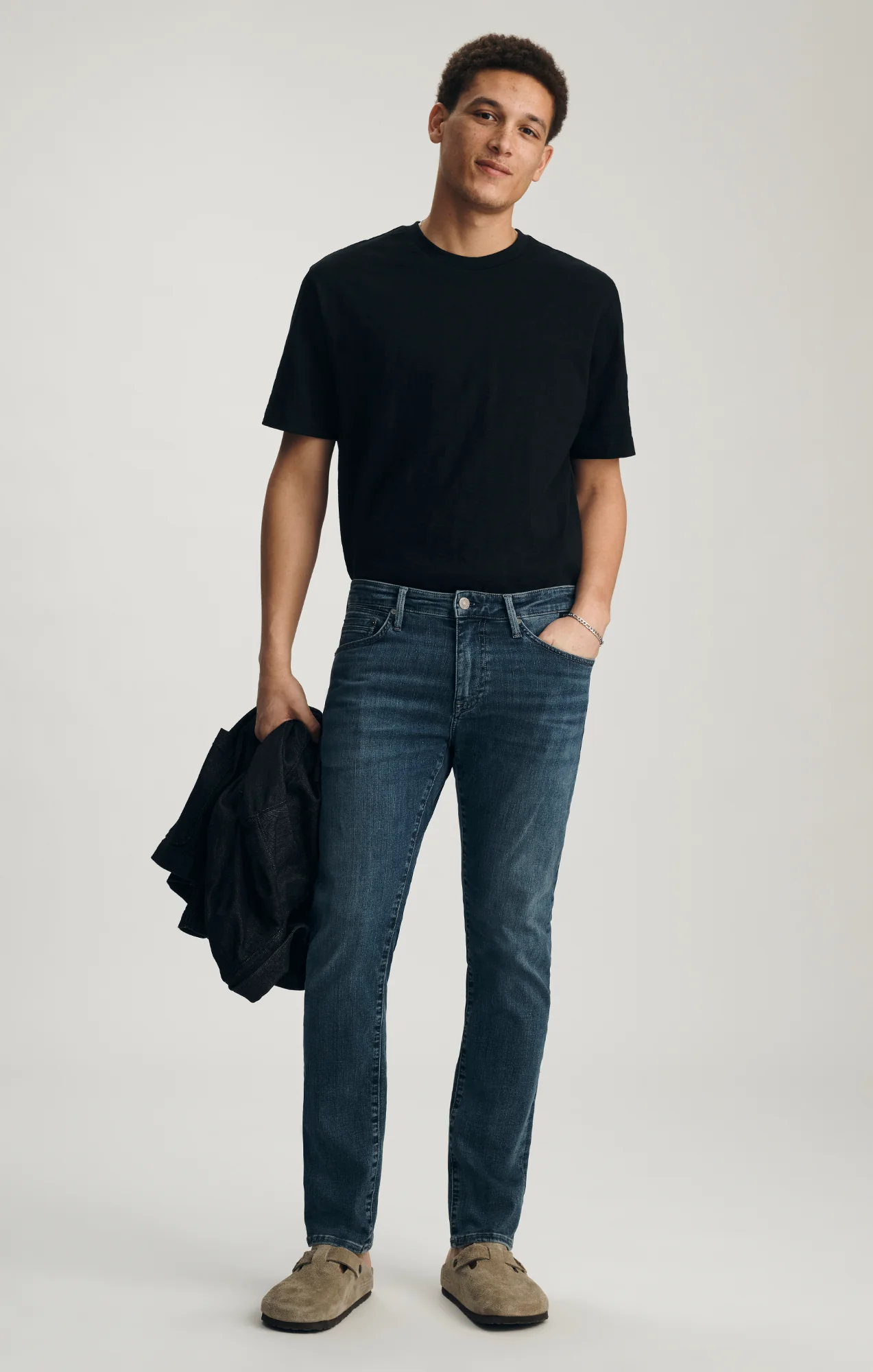 JAKE SLIM LEG IN DARK USED ORGANIC VINTAGE