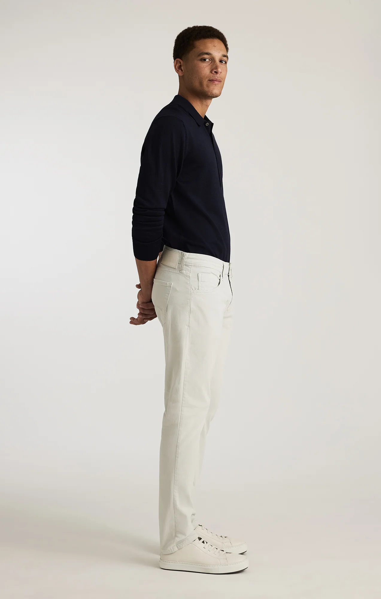 JAKE SLIM LEG IN IVORY CASUAL TWILL - Image 6