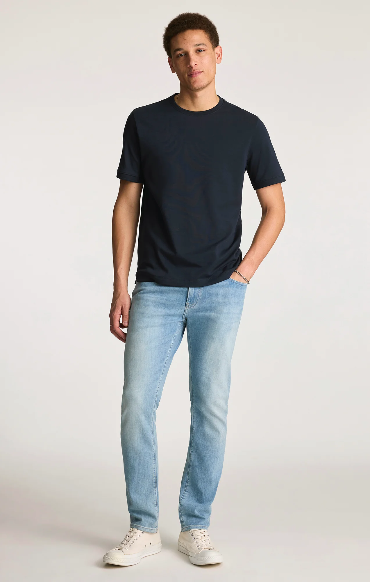 JAKE SLIM LEG IN LIGHT FOGGY FEATHER BLUE