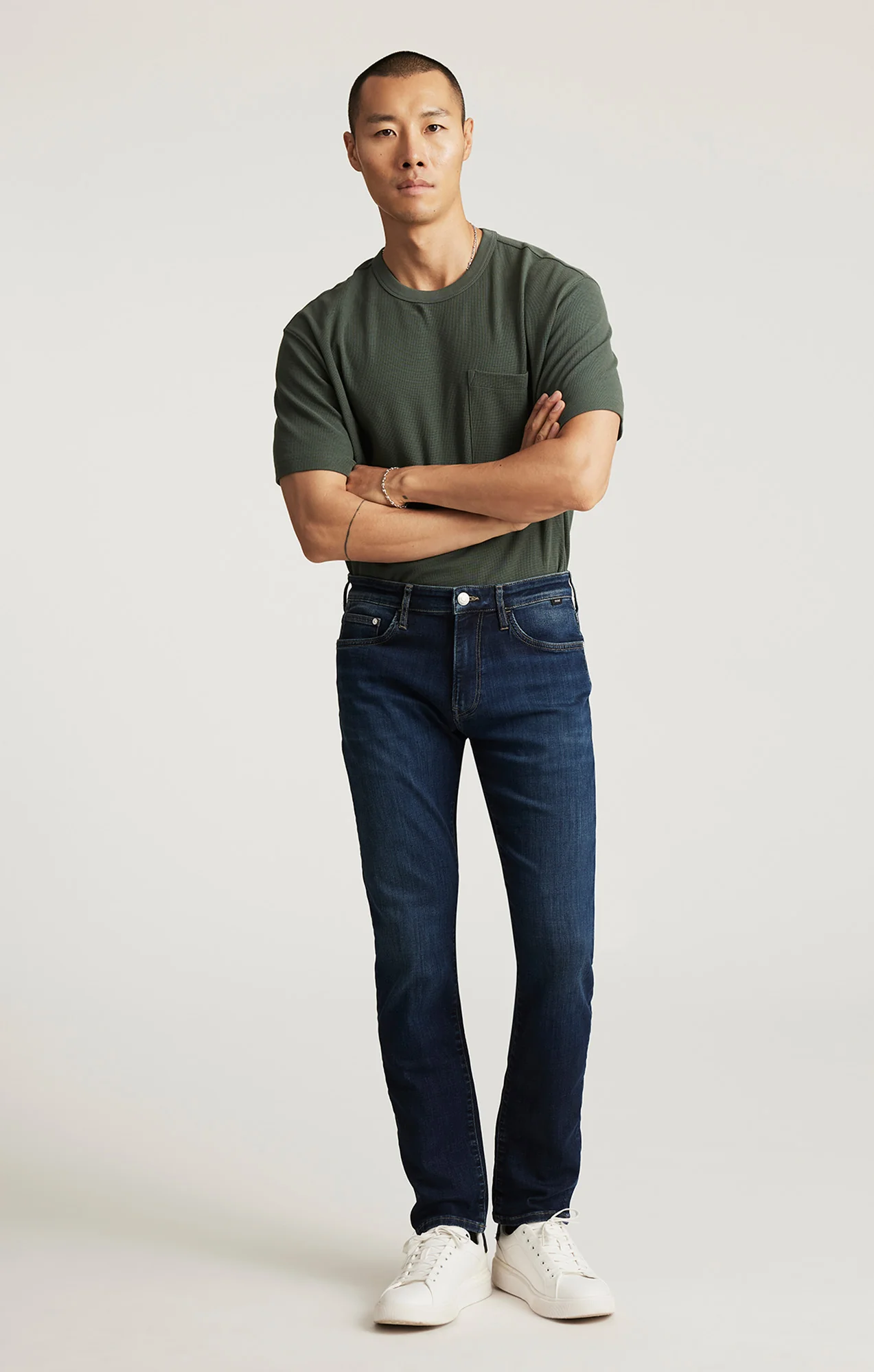 JAKE SLIM LEG IN MIDNIGHT BRUSHED FEATHER BLUE - Image 2