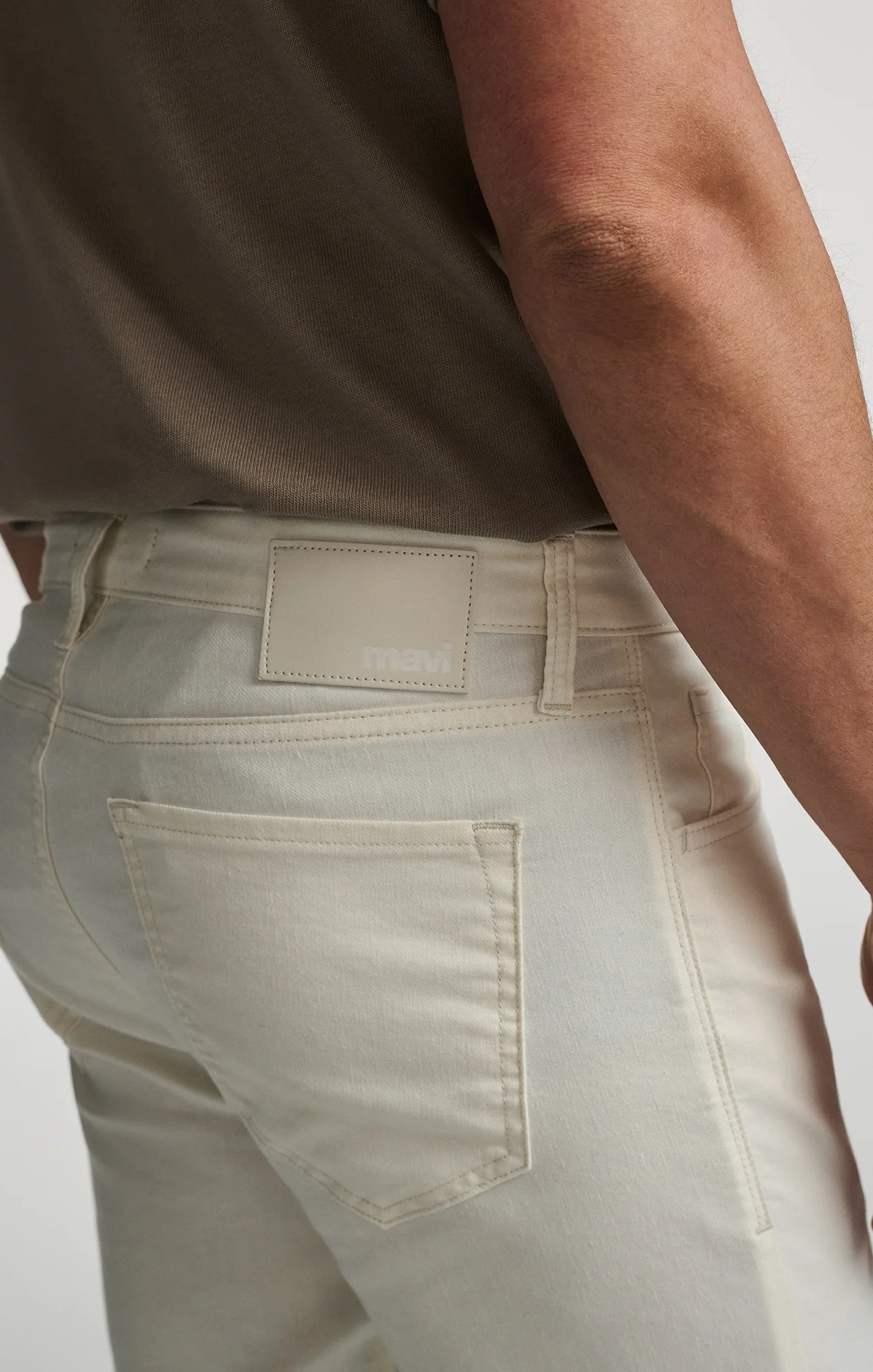 JAKE SLIM LEG IN OFF WHITE LINEN - Image 5