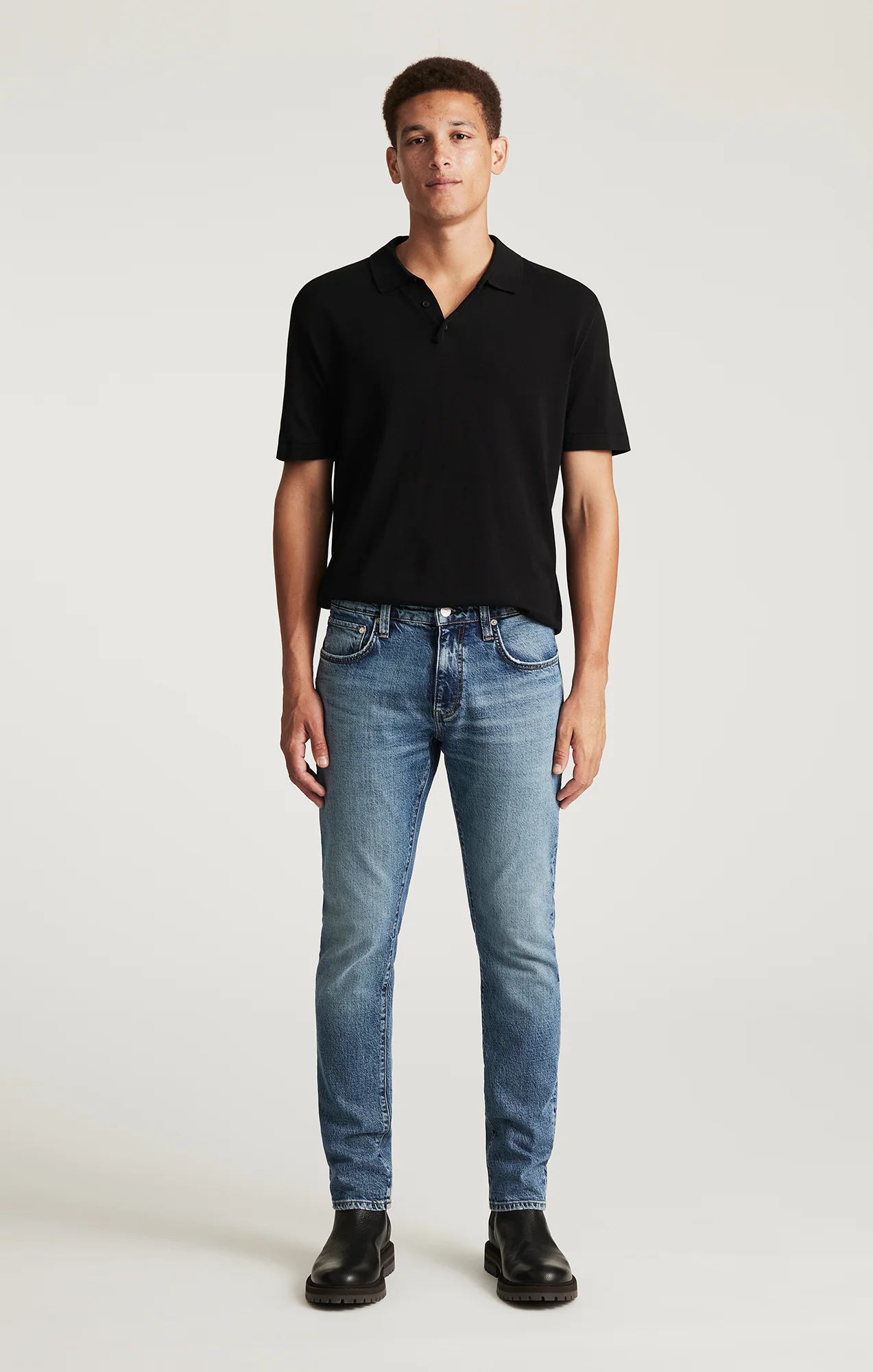 JAKE SLIM LEG IN USED BRUSHED CLASSIC BLUE - Image 4
