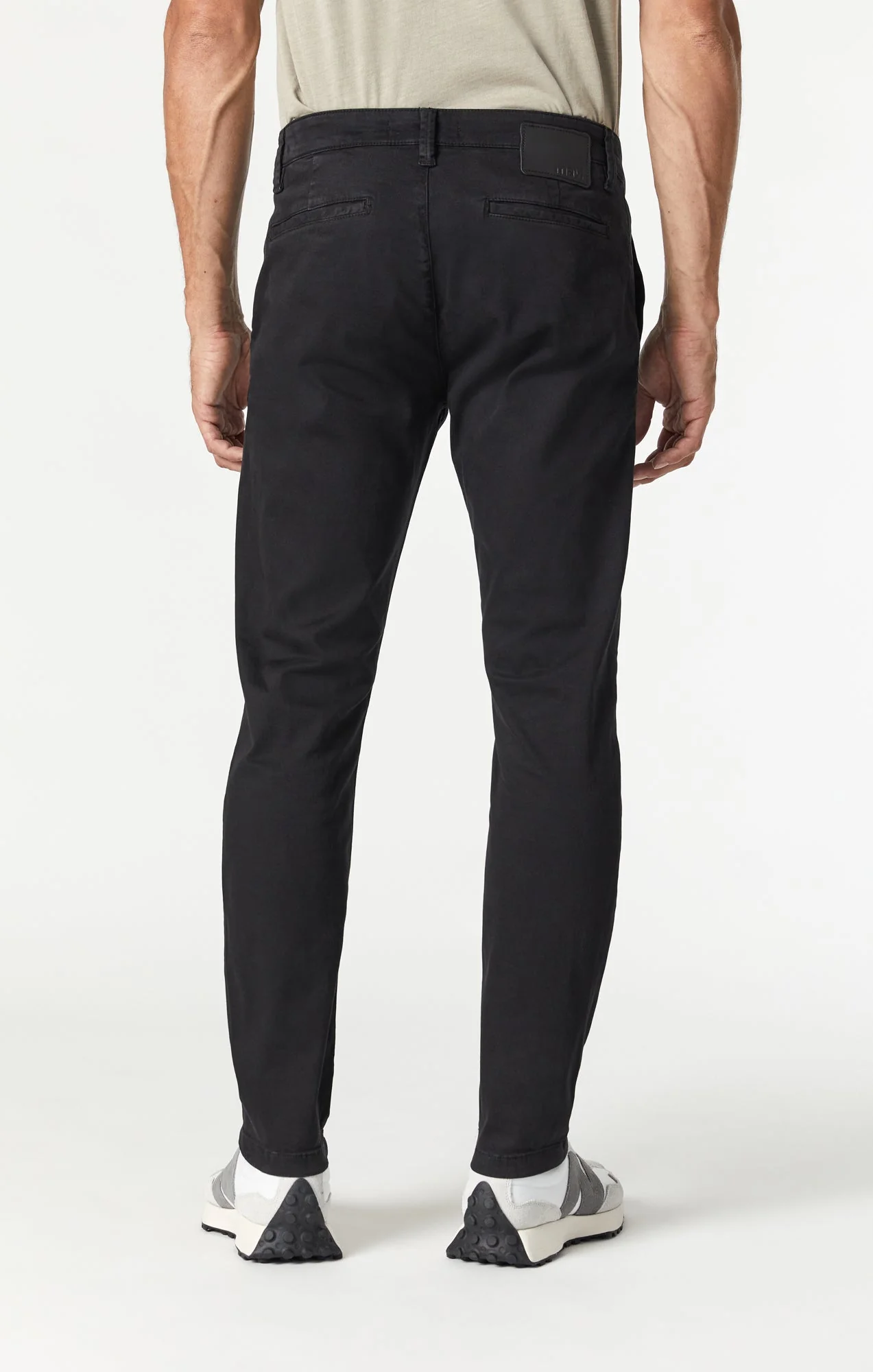JOHNNY SLIM CHINO IN BLACK SATEEN TWILL - Image 6