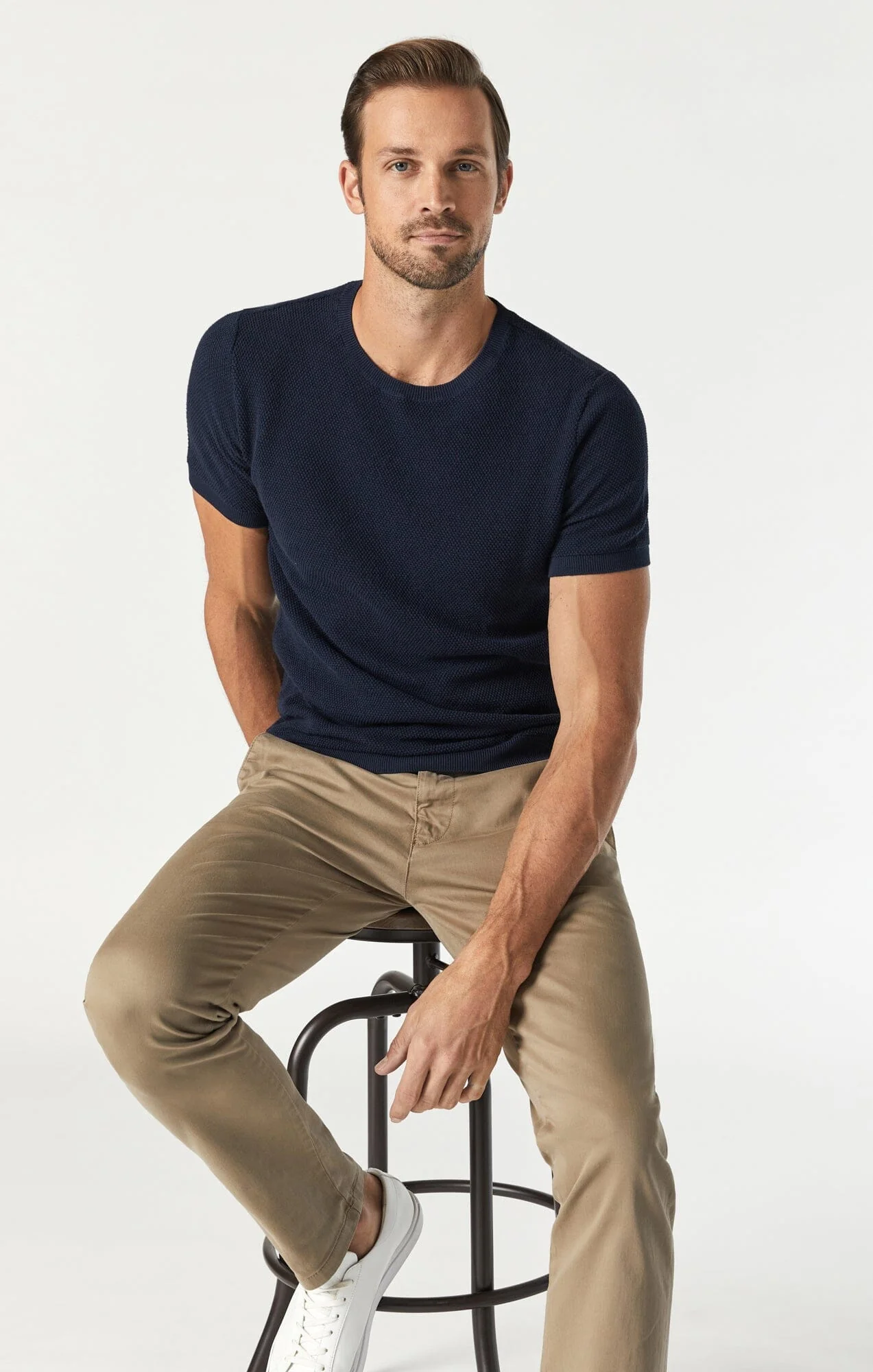 JOHNNY SLIM LEG CHINO IN BRITISH KHAKI TWILL - Image 6
