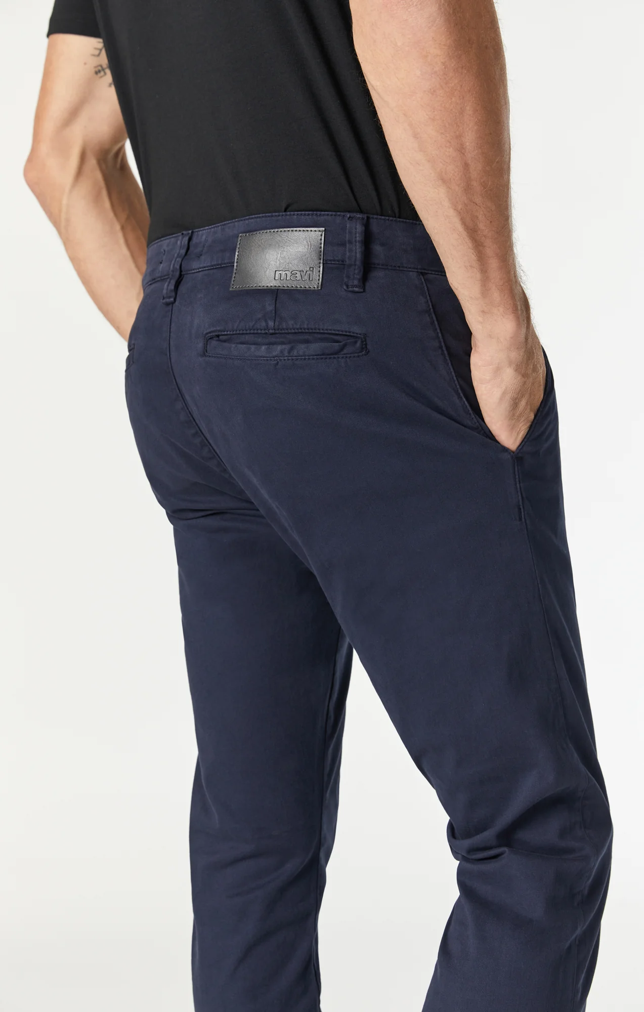 JOHNNY SLIM LEG CHINO IN DARK NAVY TWILL - Image 3