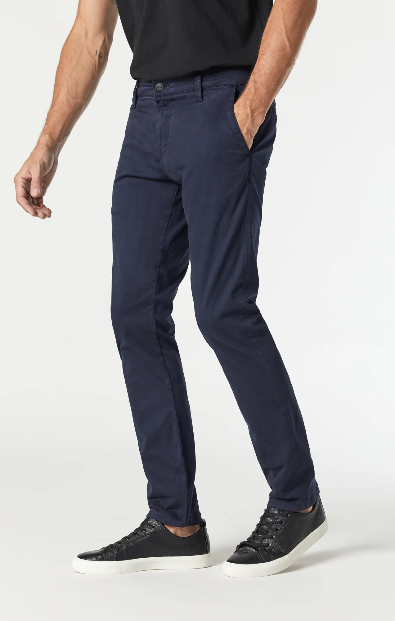 JOHNNY SLIM LEG CHINO IN DARK NAVY TWILL - Image 5