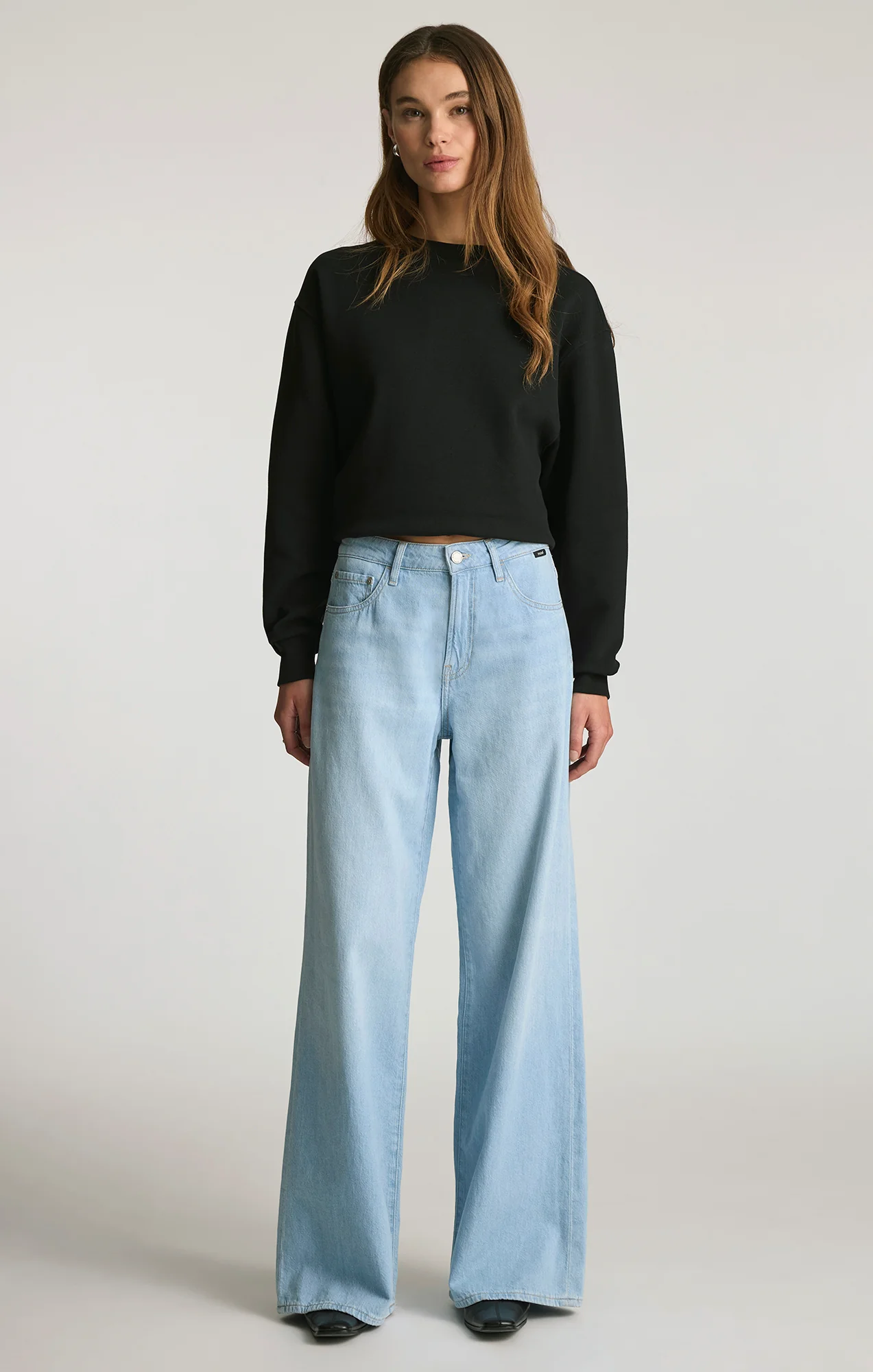 JOY WIDE LEG IN LIGHT LINEN DENIM - Image 3