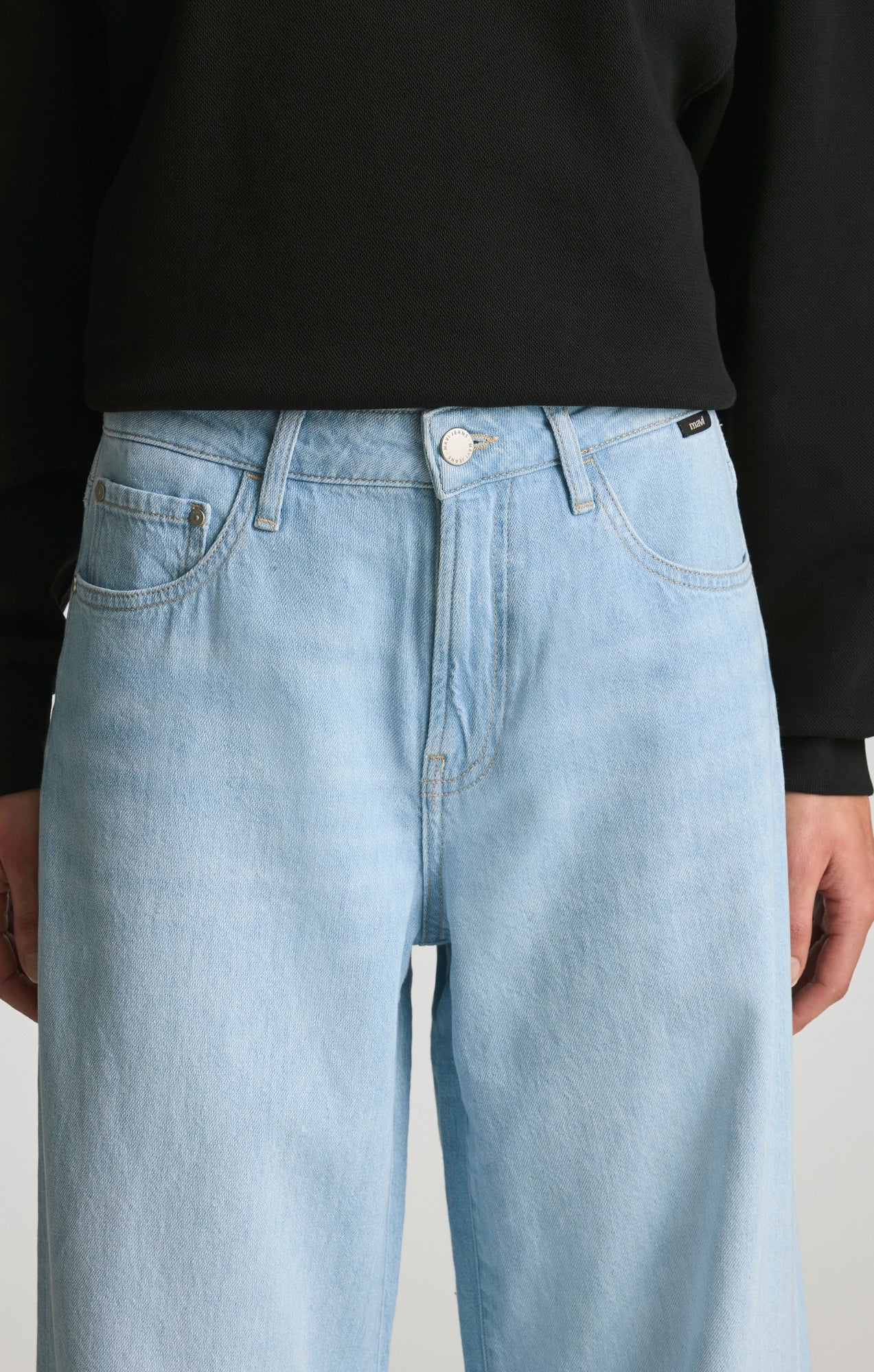 JOY WIDE LEG IN LIGHT LINEN DENIM - Image 6