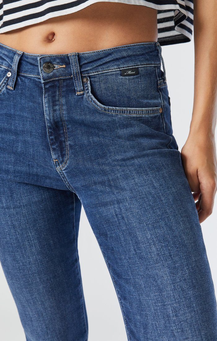 KATHLEEN SLIM BOYFRIEND JEANS IN MID FEATHER BLUE - Image 6