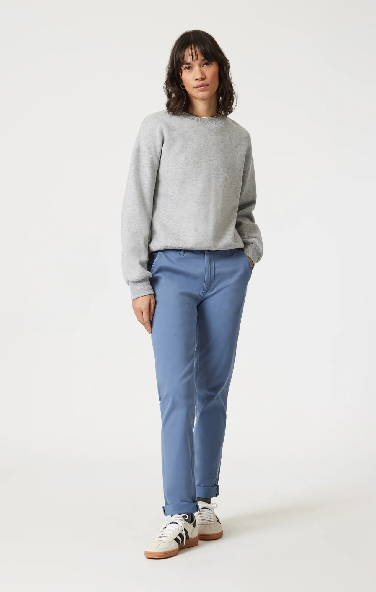 KATHLEEN SLIM BOYFRIEND CHINO IN RIVIERA CASUAL TWILL