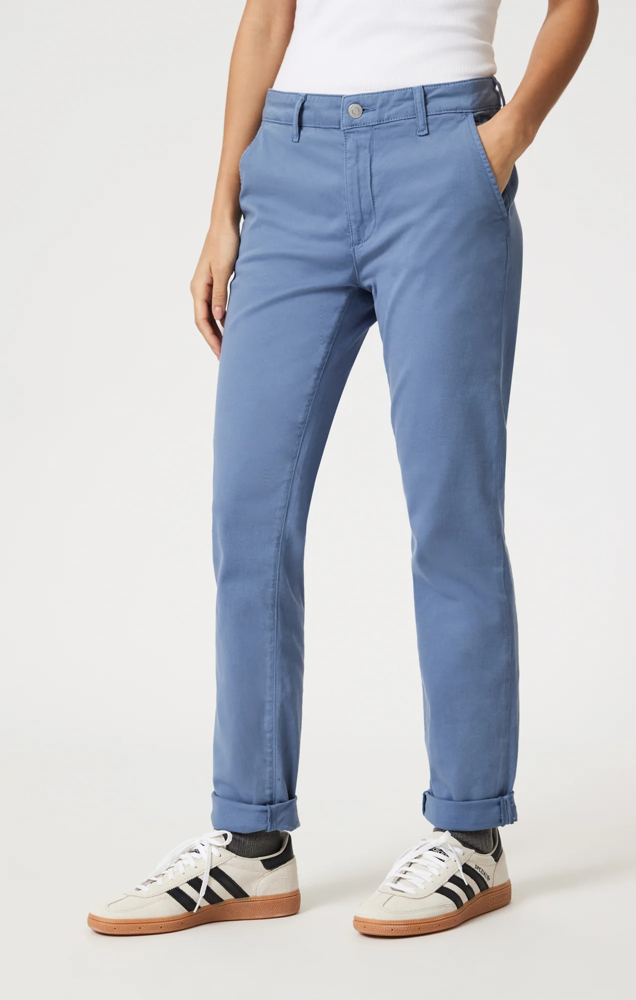 KATHLEEN SLIM BOYFRIEND CHINO IN RIVIERA CASUAL TWILL - Image 2