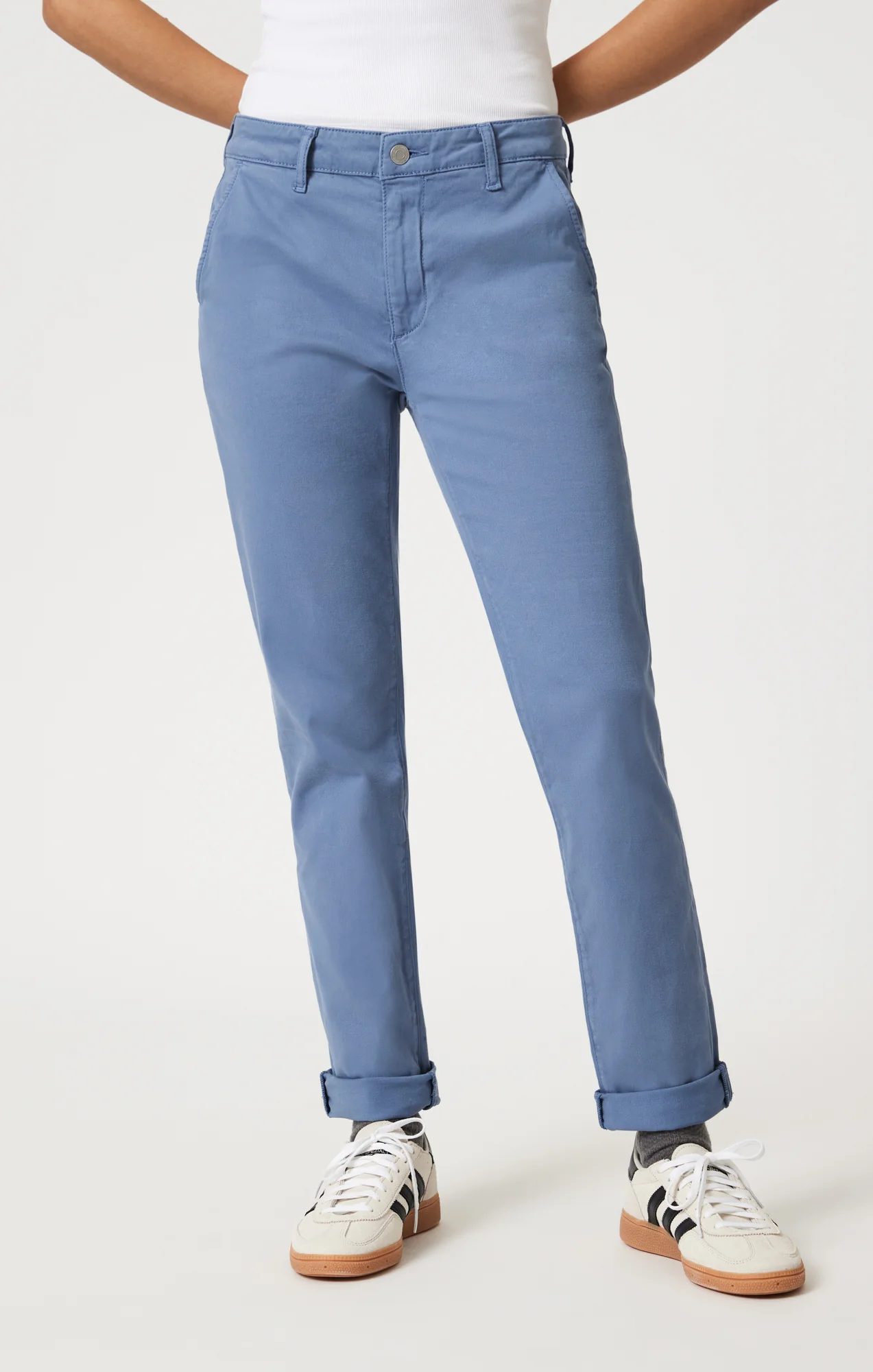 KATHLEEN SLIM BOYFRIEND CHINO IN RIVIERA CASUAL TWILL - Image 4