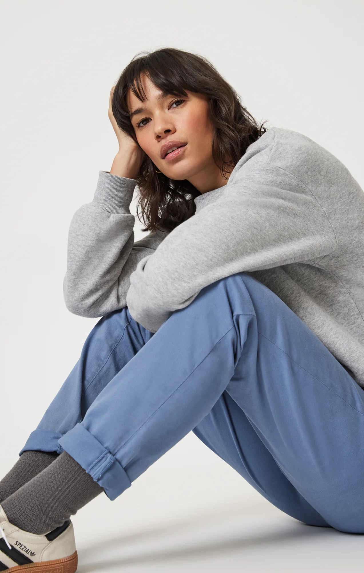 KATHLEEN SLIM BOYFRIEND CHINO IN RIVIERA CASUAL TWILL - Image 5