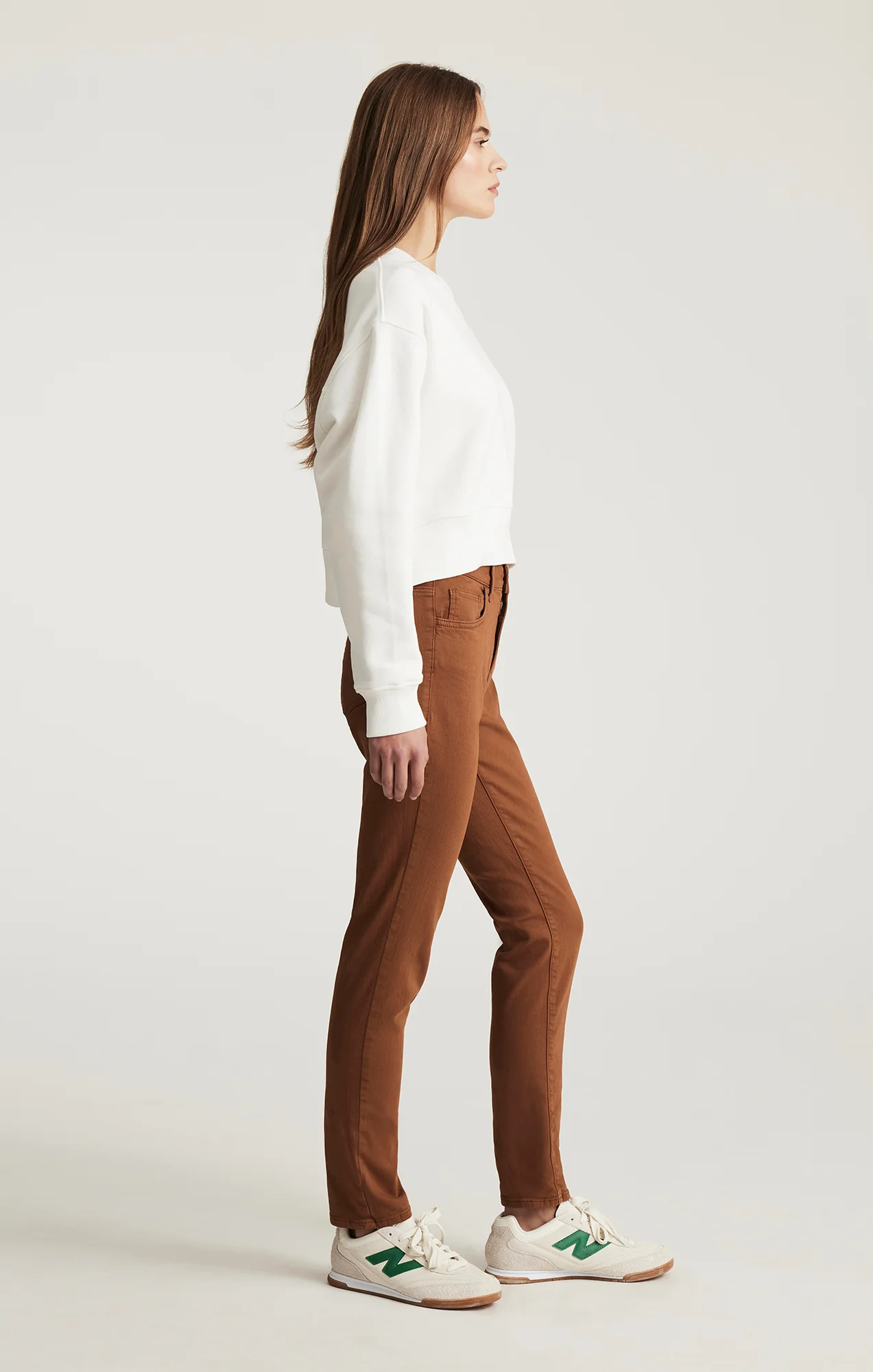 KATHLEEN SLIM BOYFRIEND IN CAMEL FLEX BLUE - Image 2