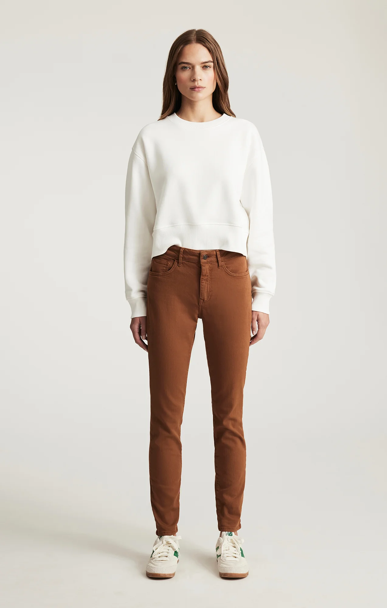 KATHLEEN SLIM BOYFRIEND IN CAMEL FLEX BLUE - Image 4