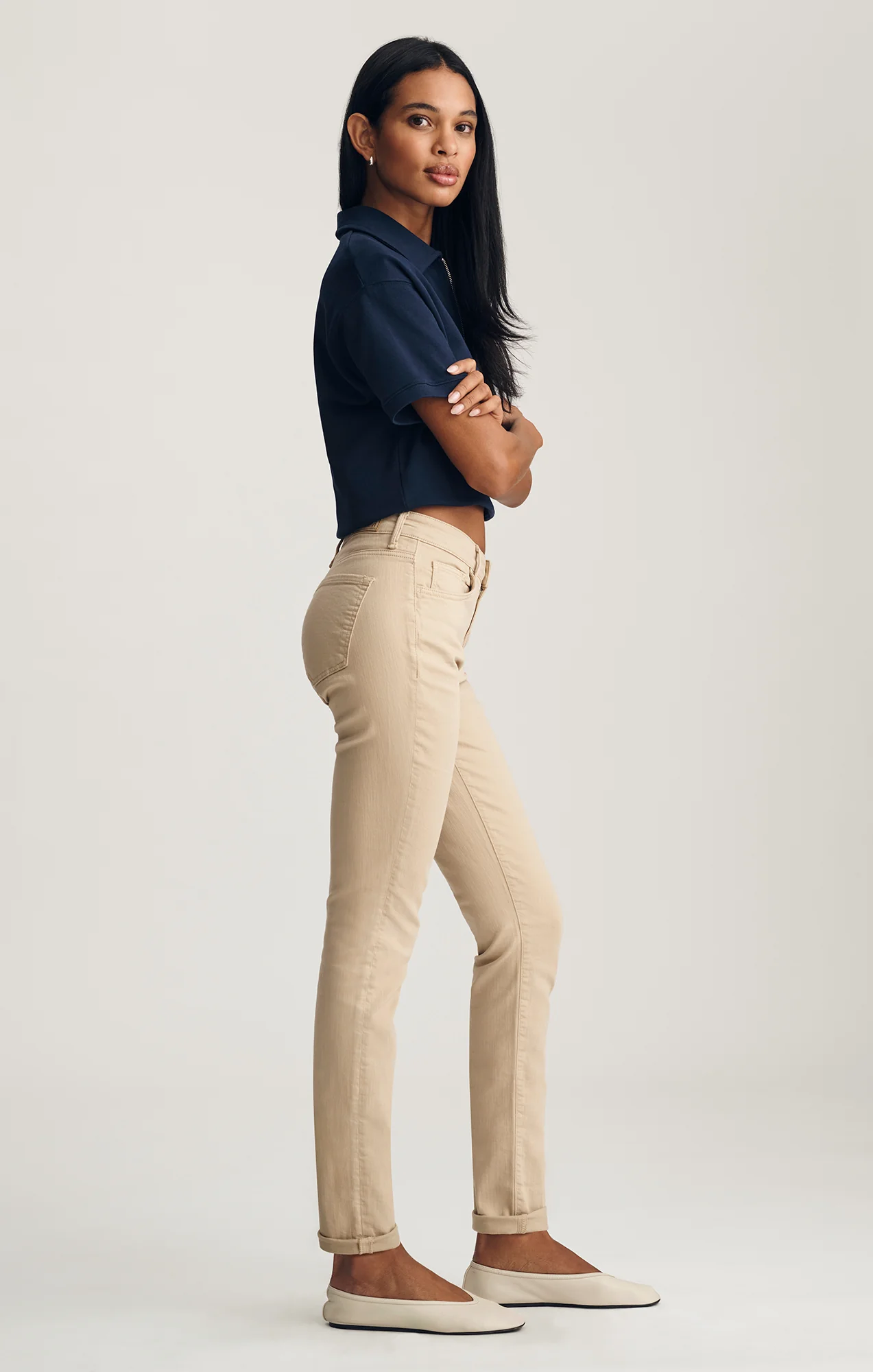 KATHLEEN SLIM BOYFRIEND IN CORN SILK FLEX BLUE - Image 2