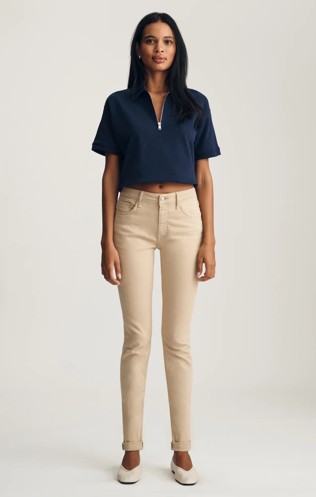 KATHLEEN SLIM BOYFRIEND IN CORN SILK FLEX BLUE - Image 4