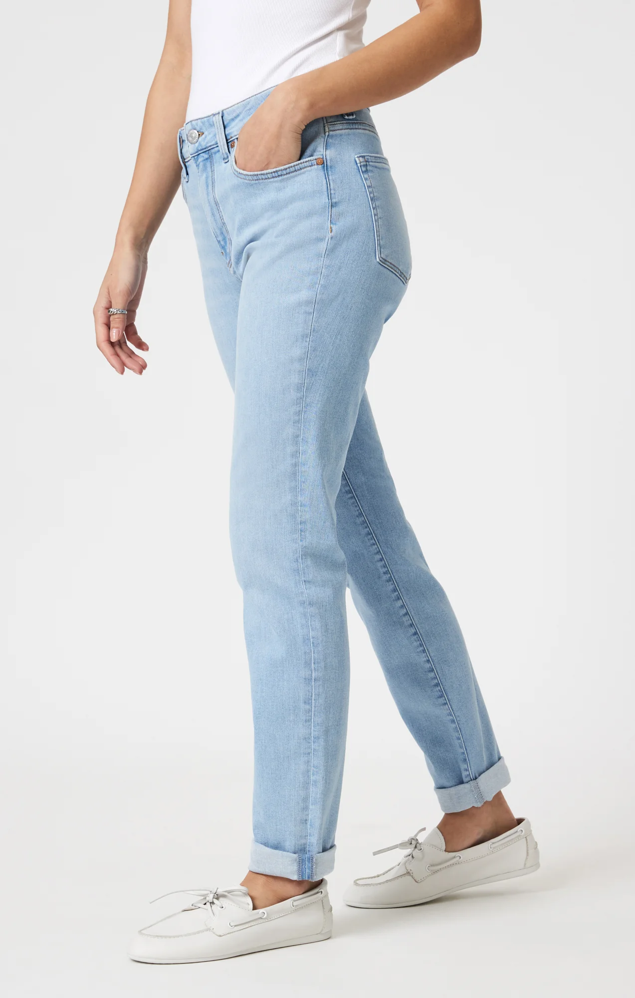 KATHLEEN SLIM BOYFRIEND IN LIGHT BLUE FLEX BLUE - Image 5