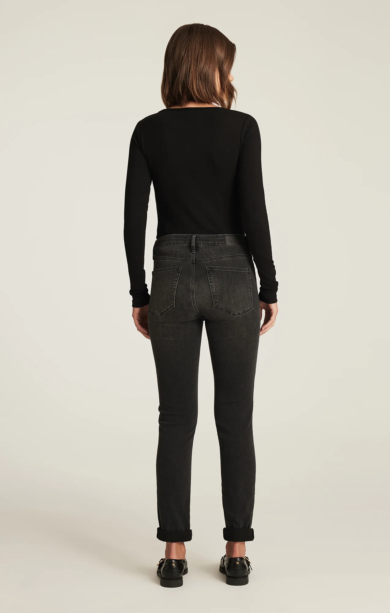 KATHLEEN SLIM BOYFRIEND IN SMOKE BRUSHED FEATHER BLUE - Image 3