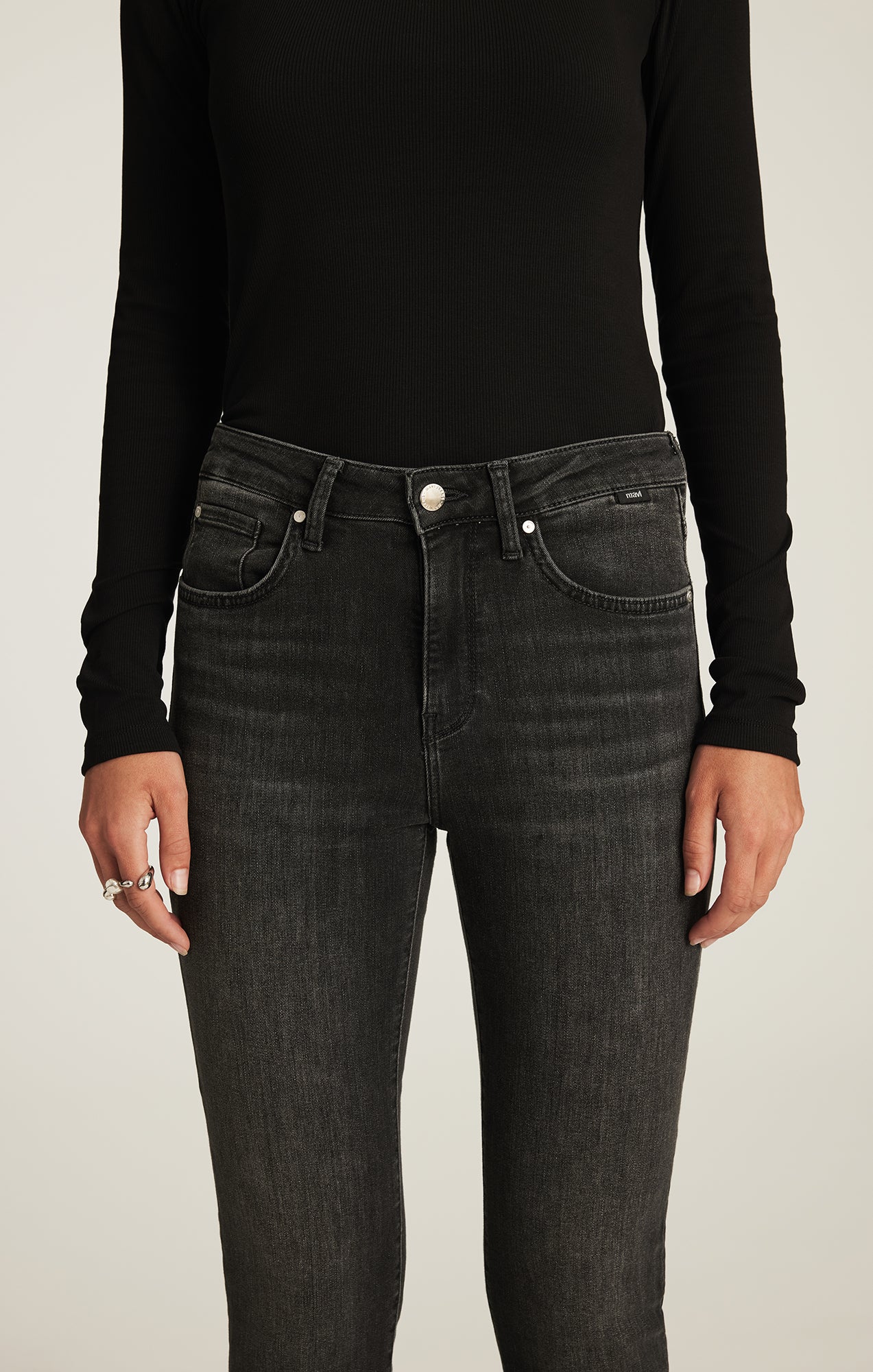 KATHLEEN SLIM BOYFRIEND IN SMOKE BRUSHED FEATHER BLUE - Image 5
