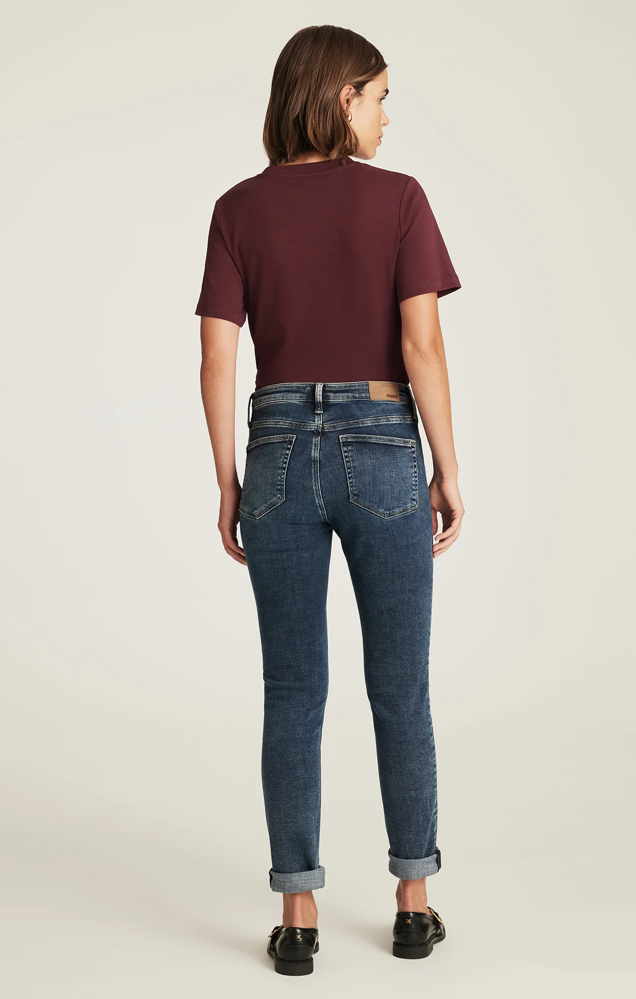 KATHLEEN SLIM BOYFRIEND IN USED BRUSHED FEATHER BLUE - Image 3
