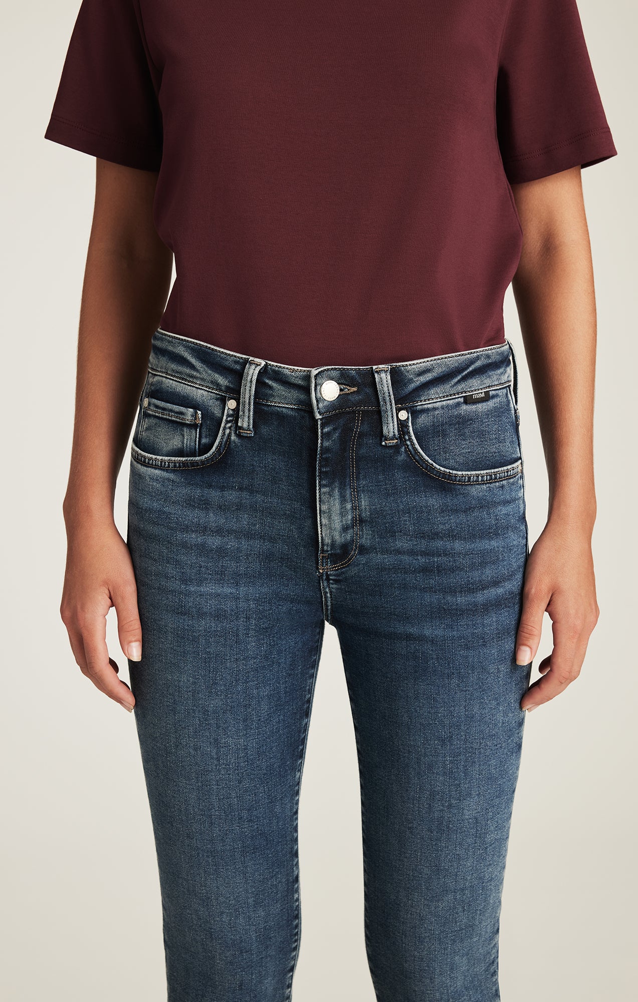 KATHLEEN SLIM BOYFRIEND IN USED BRUSHED FEATHER BLUE - Image 4