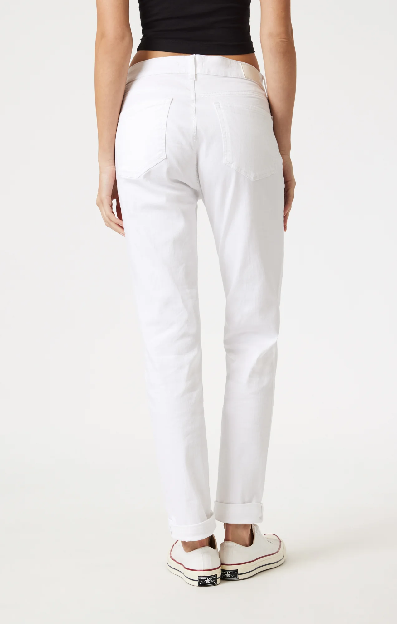 KATHLEEN SLIM BOYFRIEND IN WHITE FEATHER BLUE - Image 4