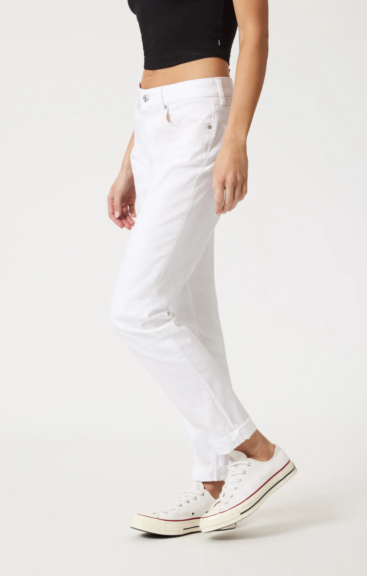 KATHLEEN SLIM BOYFRIEND IN WHITE FEATHER BLUE - Image 5