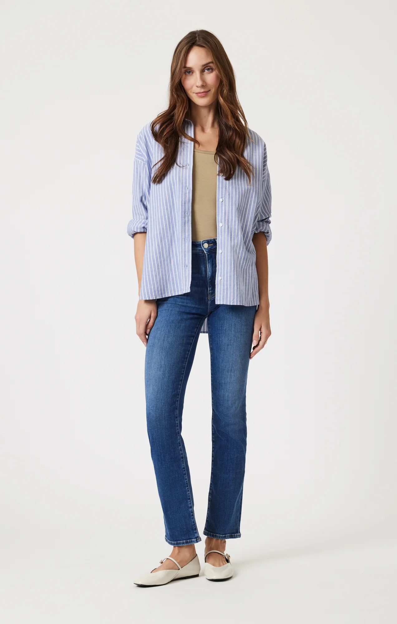 KENDRA STRAIGHT LEG IN DARK BRUSHED FEATHER BLUE - Image 2