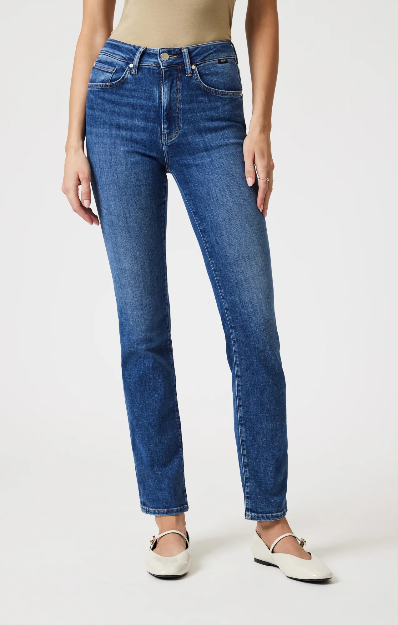 KENDRA STRAIGHT LEG IN DARK BRUSHED FEATHER BLUE - Image 3