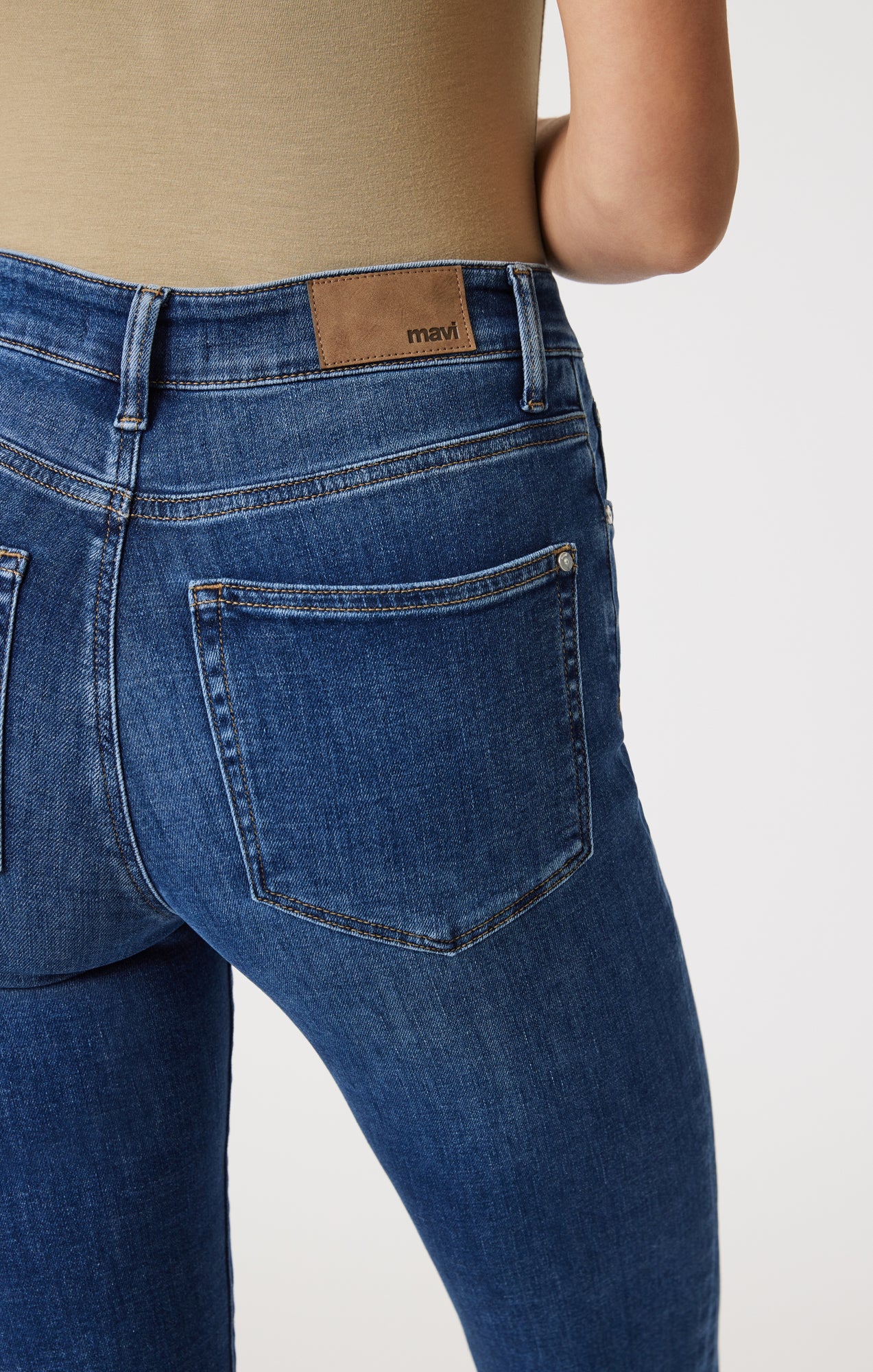 KENDRA STRAIGHT LEG IN DARK BRUSHED FEATHER BLUE - Image 4