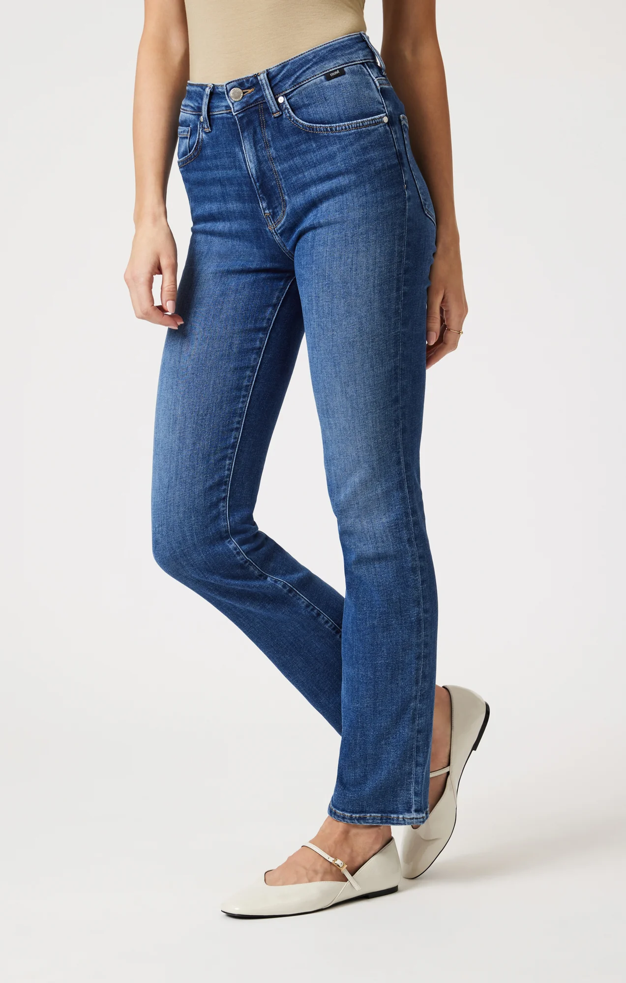 KENDRA STRAIGHT LEG IN DARK BRUSHED FEATHER BLUE - Image 5