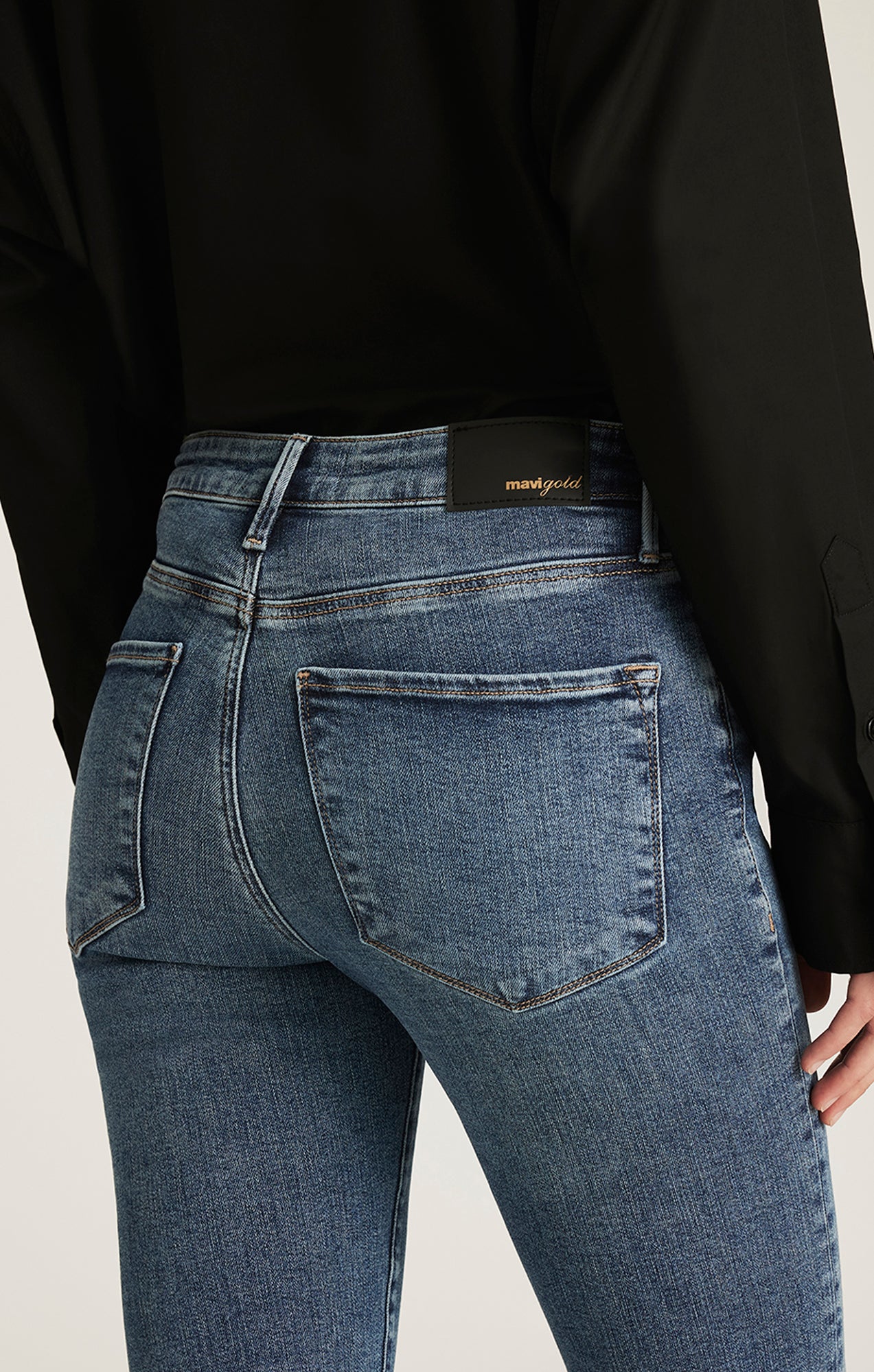 KENDRA STRAIGHT LEG IN MID BRUSHED GOLD PREMIUM - Image 6