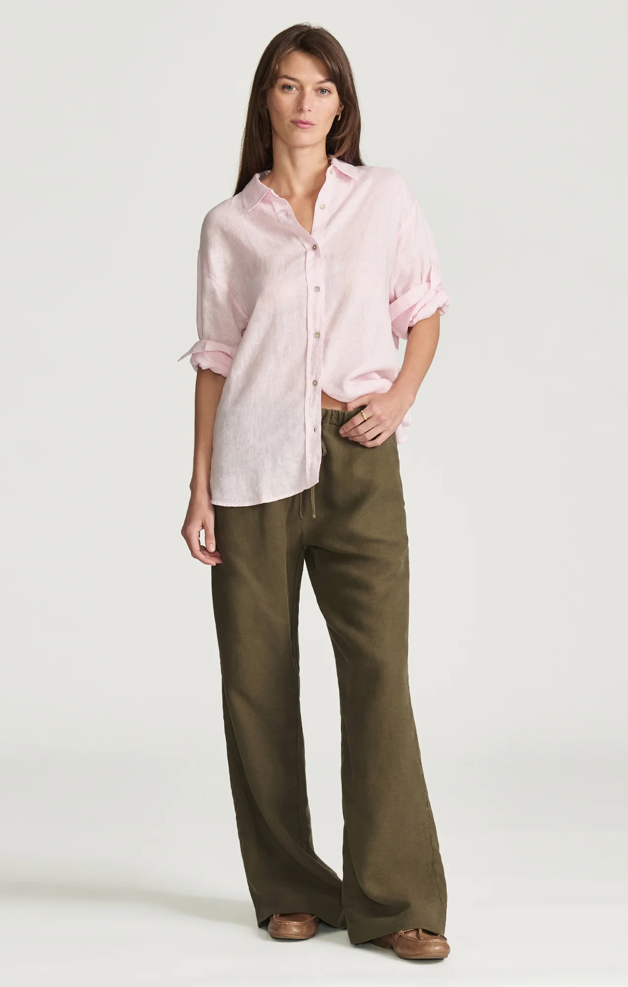 LINEN BUTTON-UP SHIRT IN TENDER TOUCH - Image 4